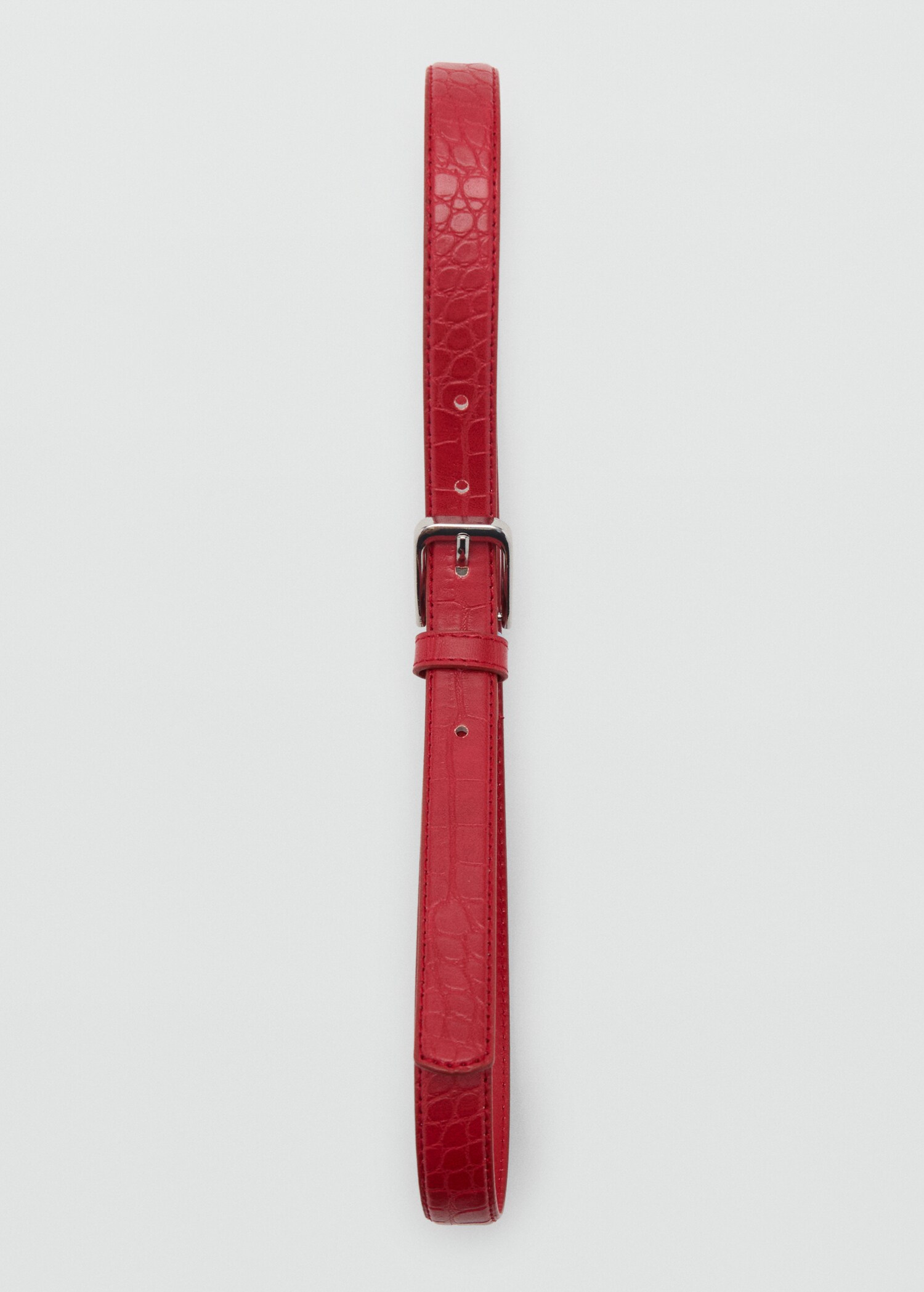 Fine croco leather-effect belt - Details of the article 2
