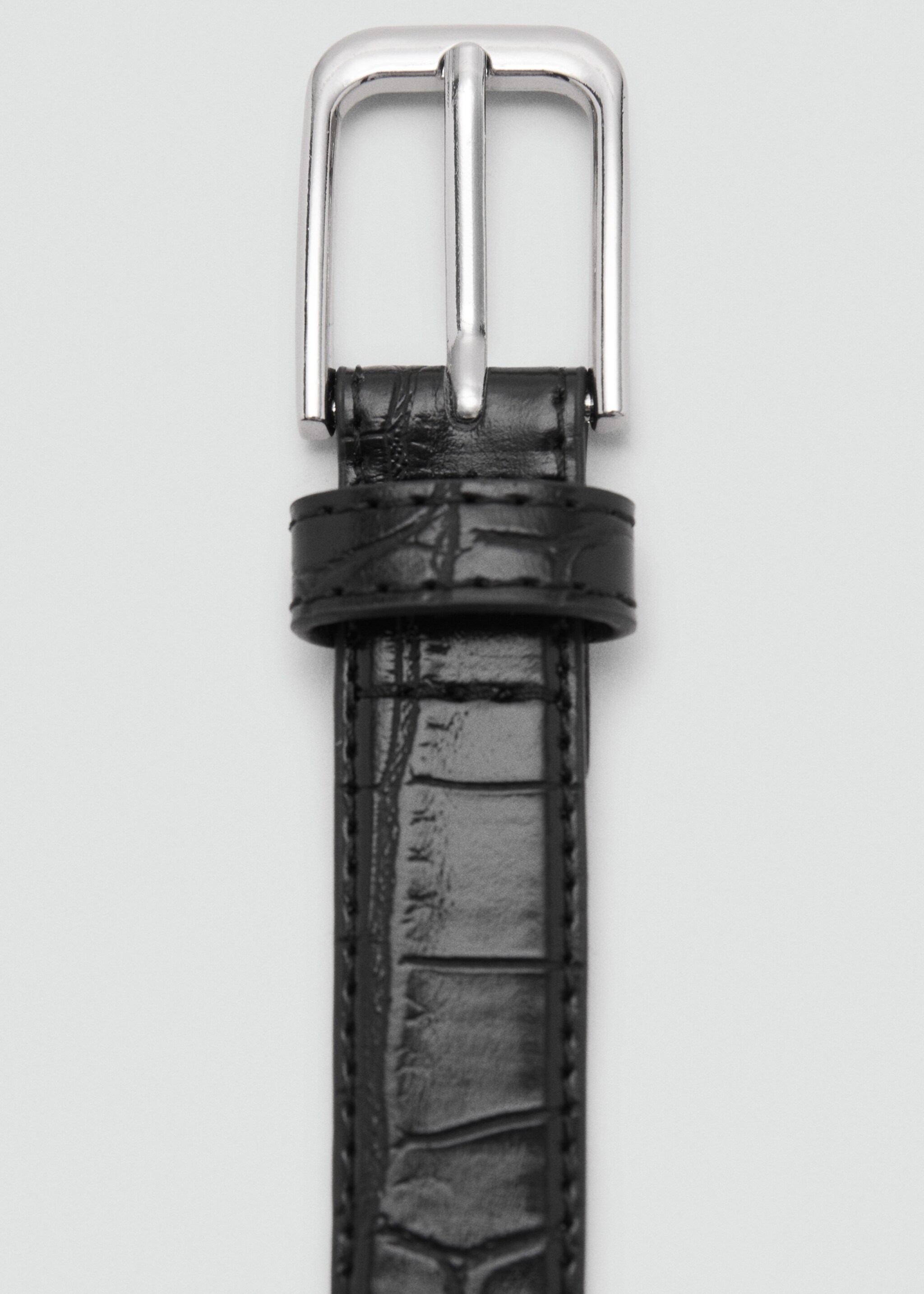 Fine croco leather-effect belt - Details of the article 1