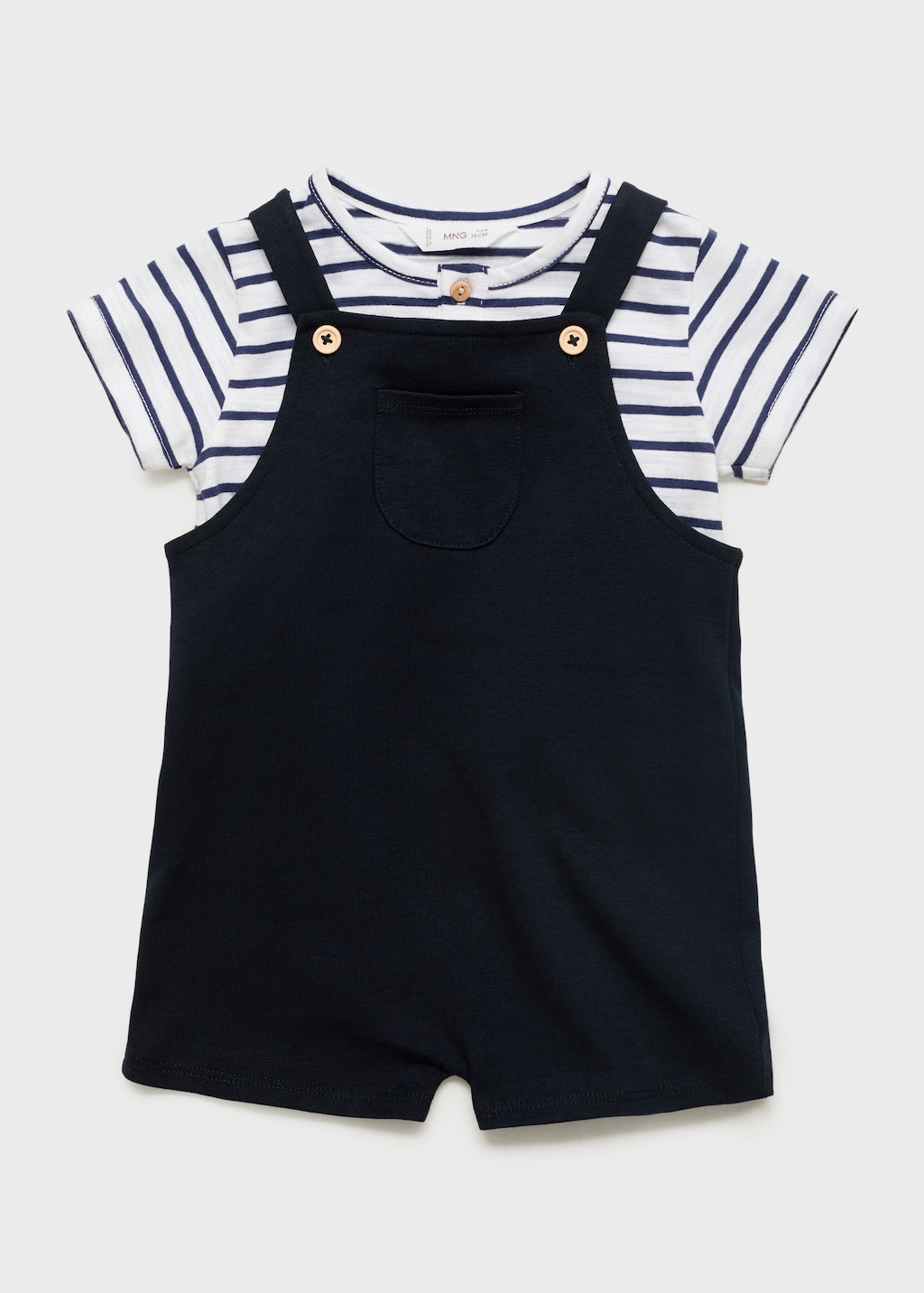 Short cotton dungarees