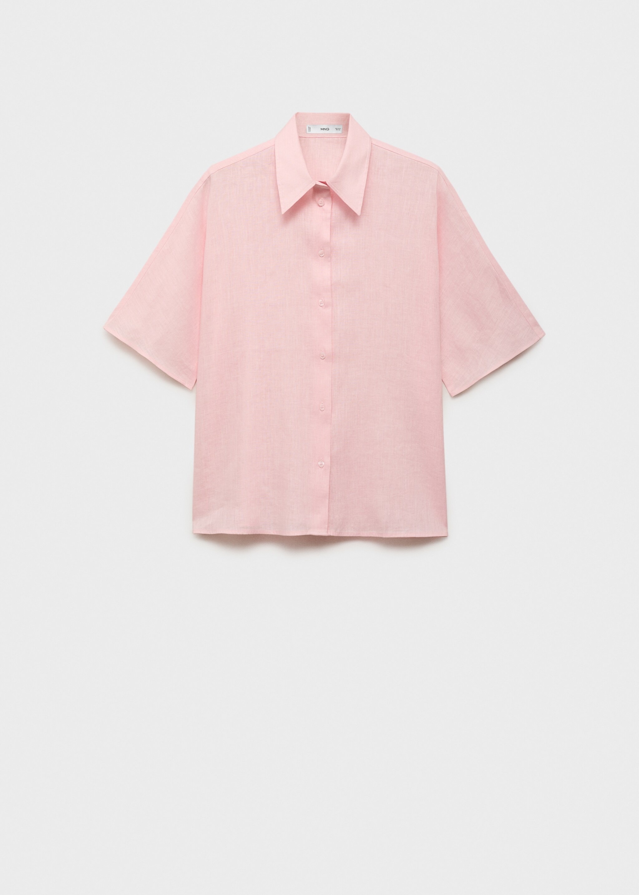 Short sleeve linen-blend shirt - Article without model
