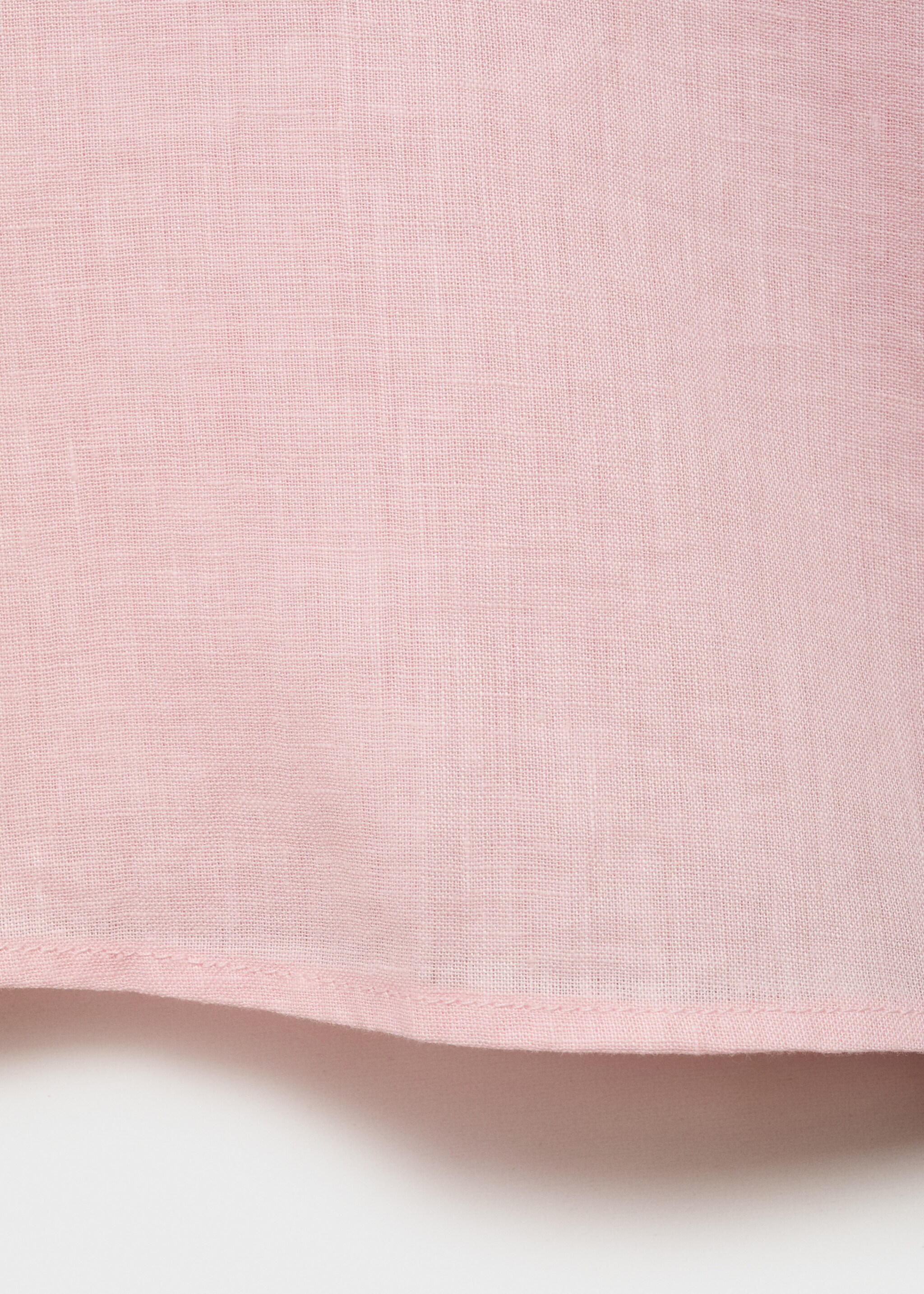 Short sleeve linen-blend shirt - Details of the article 0