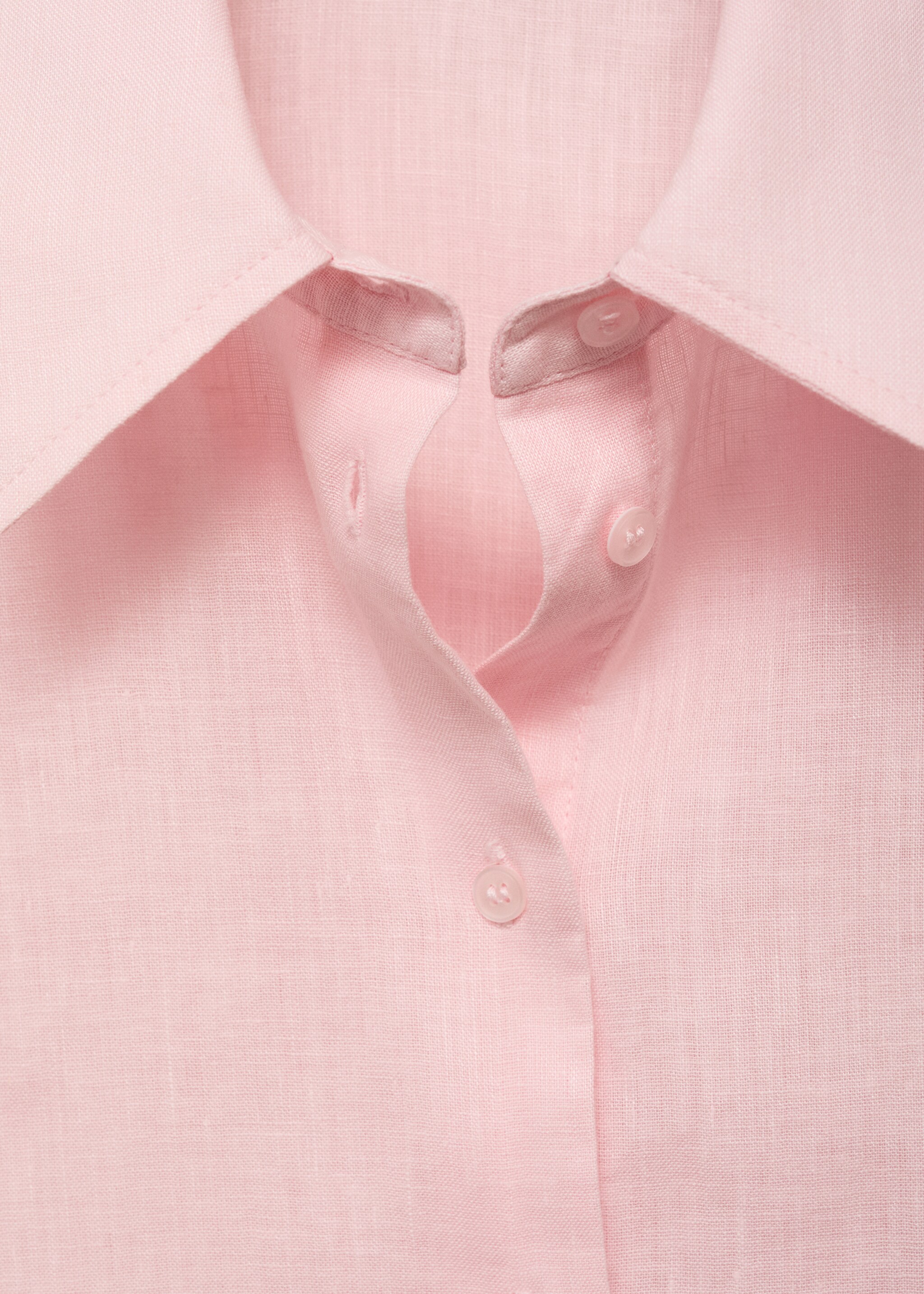 Short sleeve linen-blend shirt - Details of the article 8