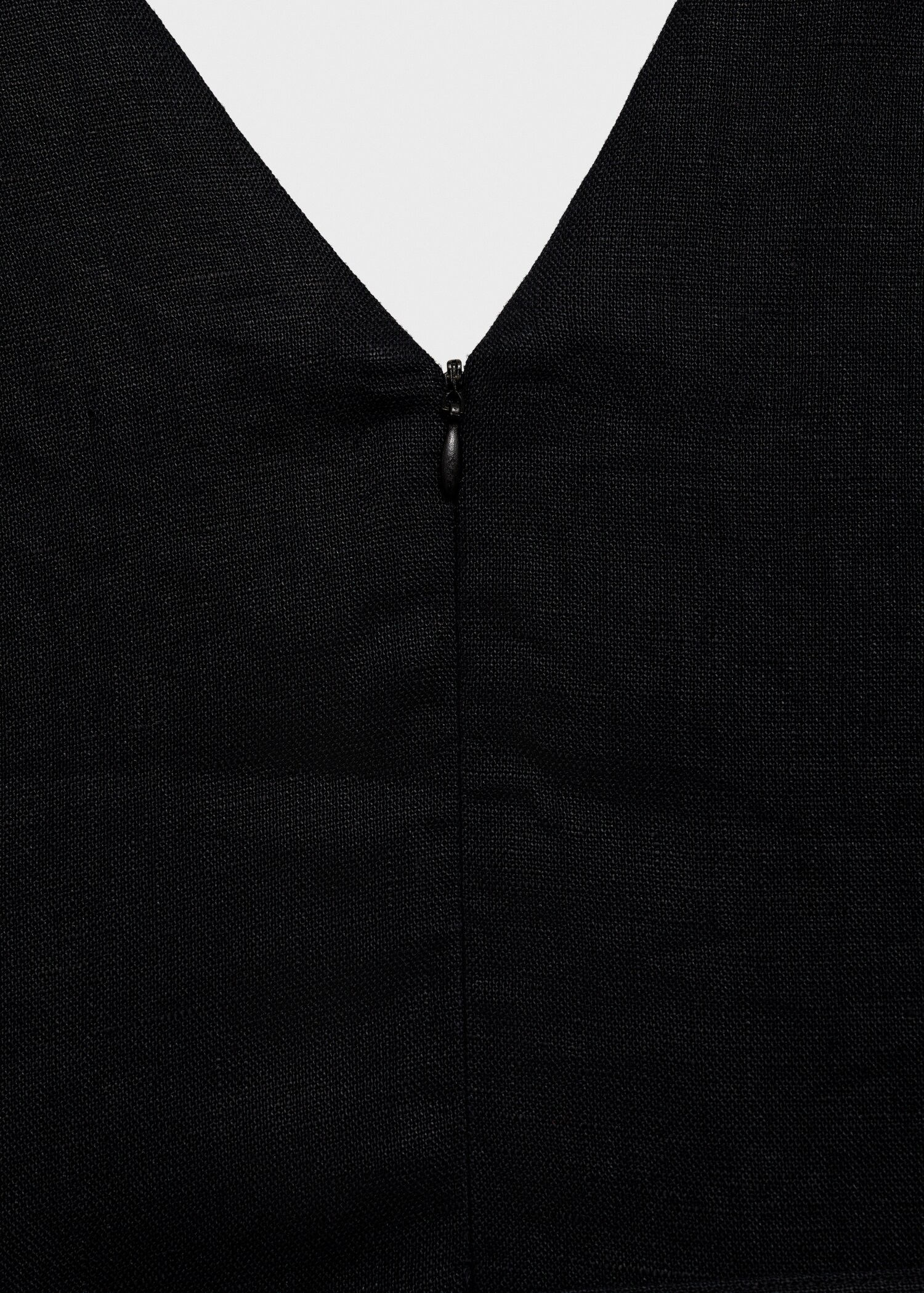 Flared linen dress with belt - Details of the article 0