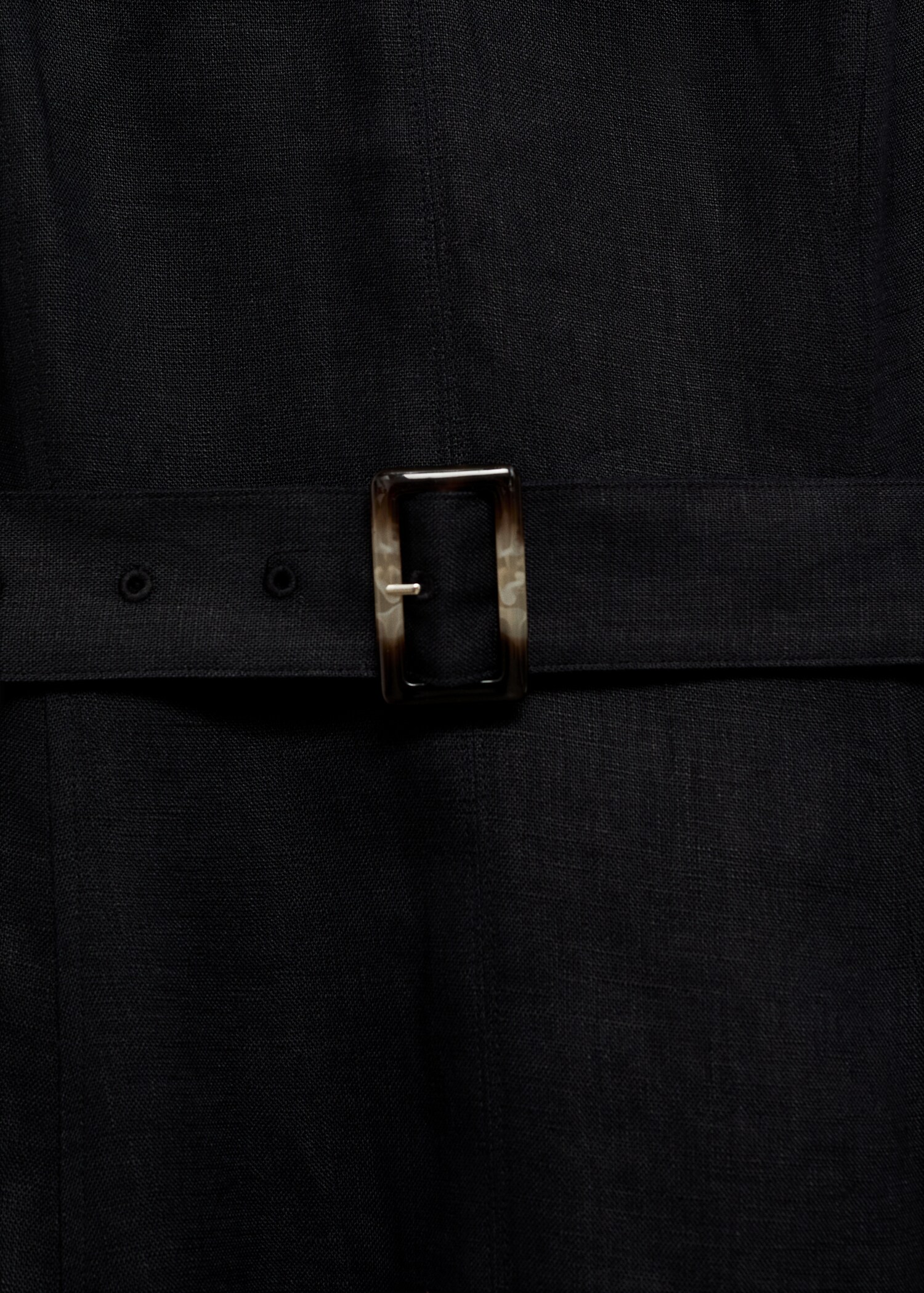 Flared linen dress with belt - Details of the article 8