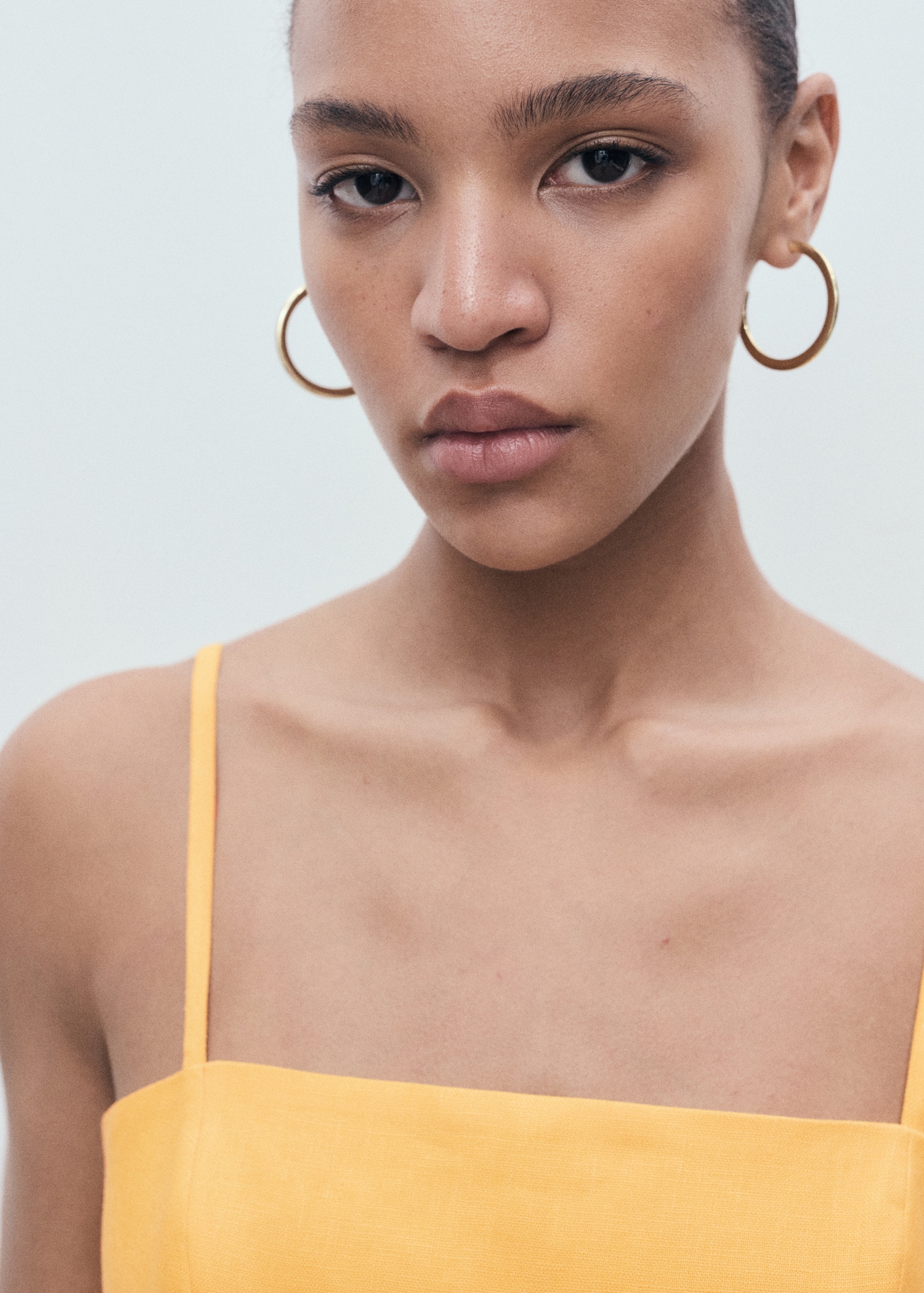 Bow linen-blend dress - Details of the article 1