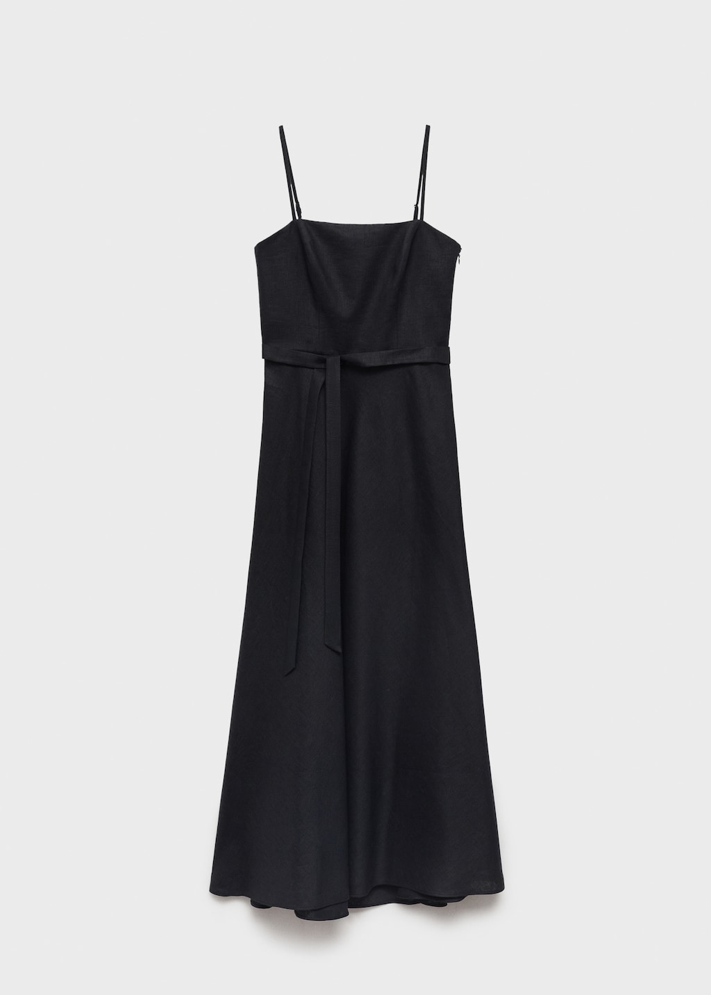 Bow linen-blend dress - image 4