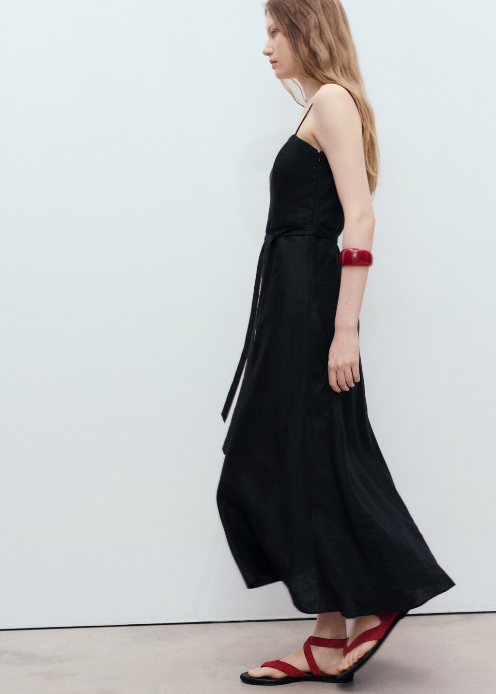 Robe lin n??ud - Femme | MANGO France m?�tropolitaine