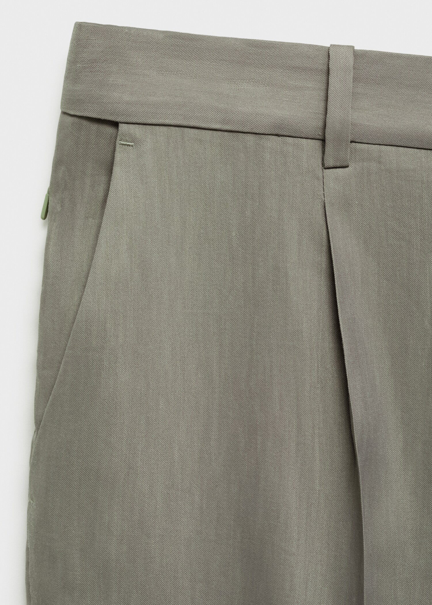 Pleated linen pants - Details of the article 0