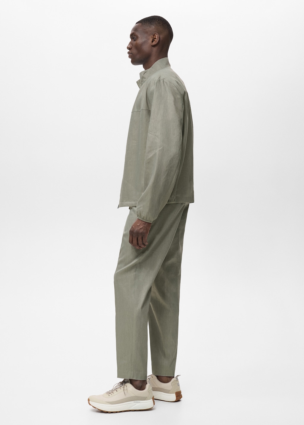 【送料&関税込】  Structured Linen Pleated Pant CAITS Cotton Linen Trousers for Men Pleated Front Pants