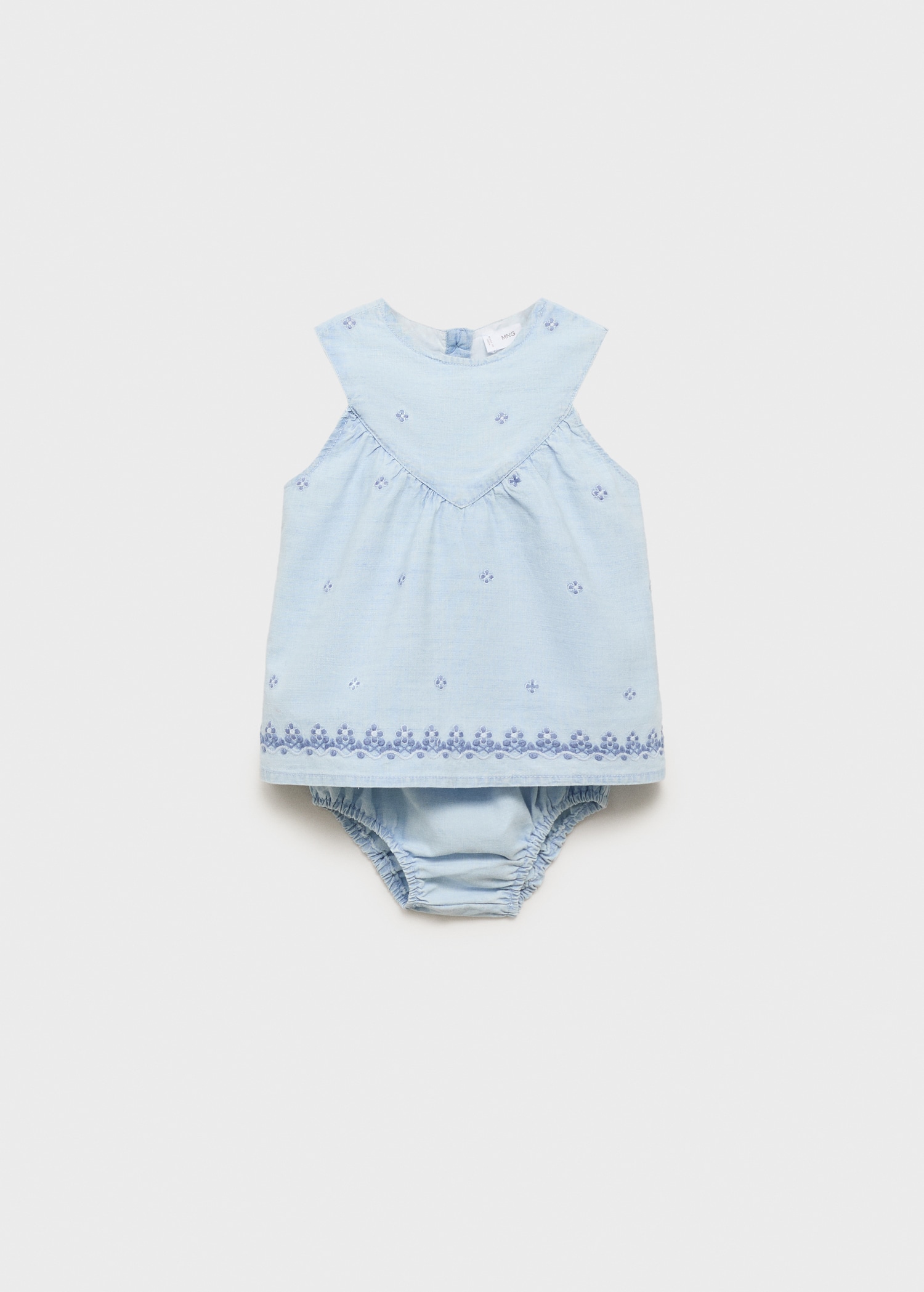 Dress and frog with embroidered details - Article without model