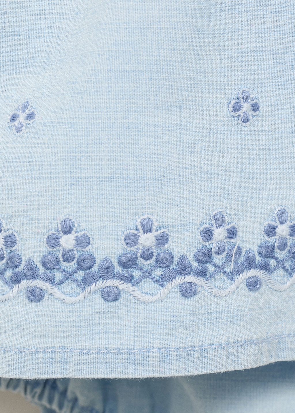 Dress and frog with embroidered details