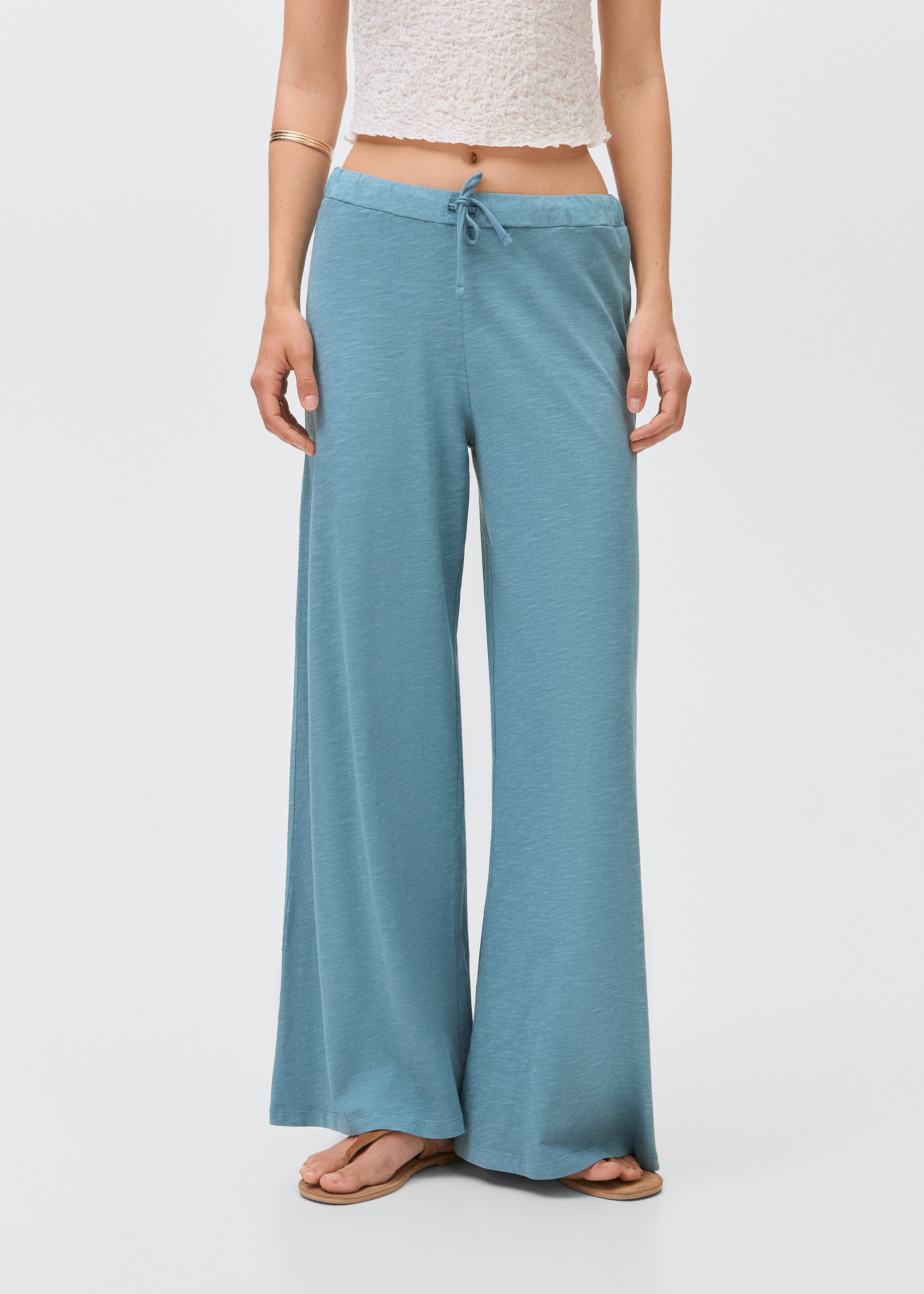 Cotton jogger-style trousers - Medium plane