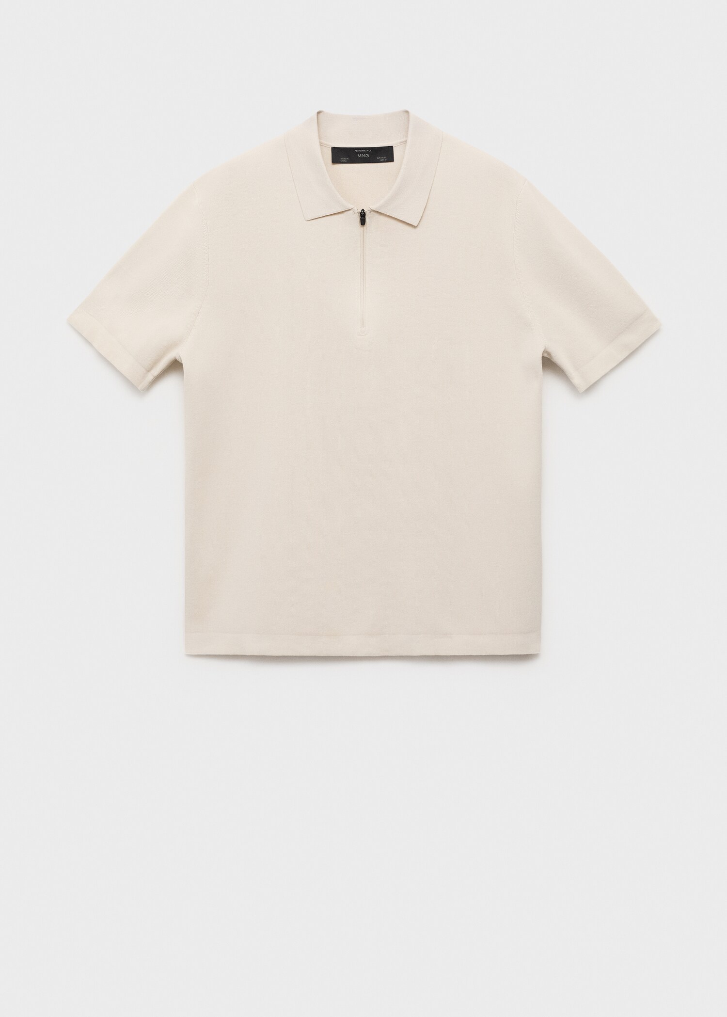 COOLMAX® fine-knit polo shirt with zip - Article without model