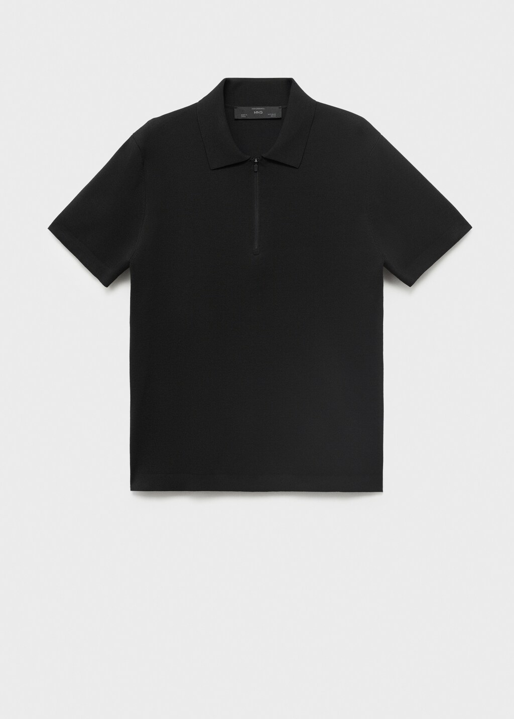 COOLMAX® fine-knit polo shirt with zipper - Men | MANGO USA