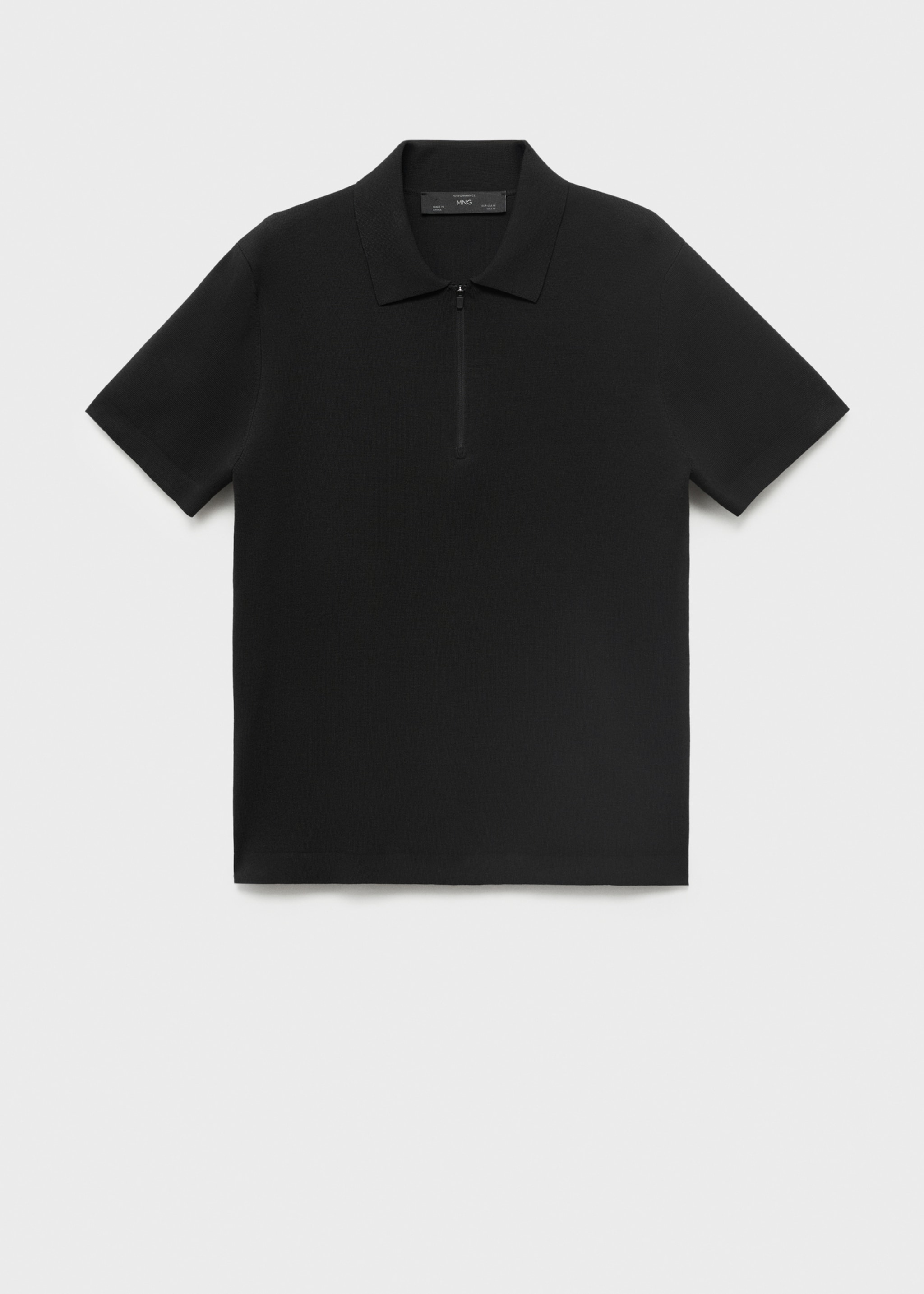 COOLMAX® ince triko fermuarlı polo gömlek - Modelsiz ürün