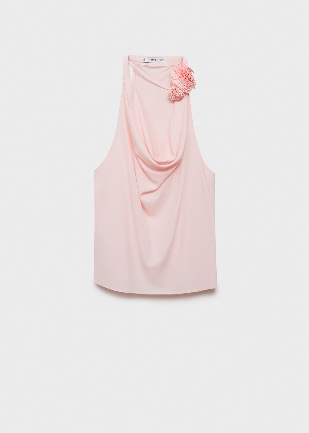 Draped blouse with flower detail - image 5