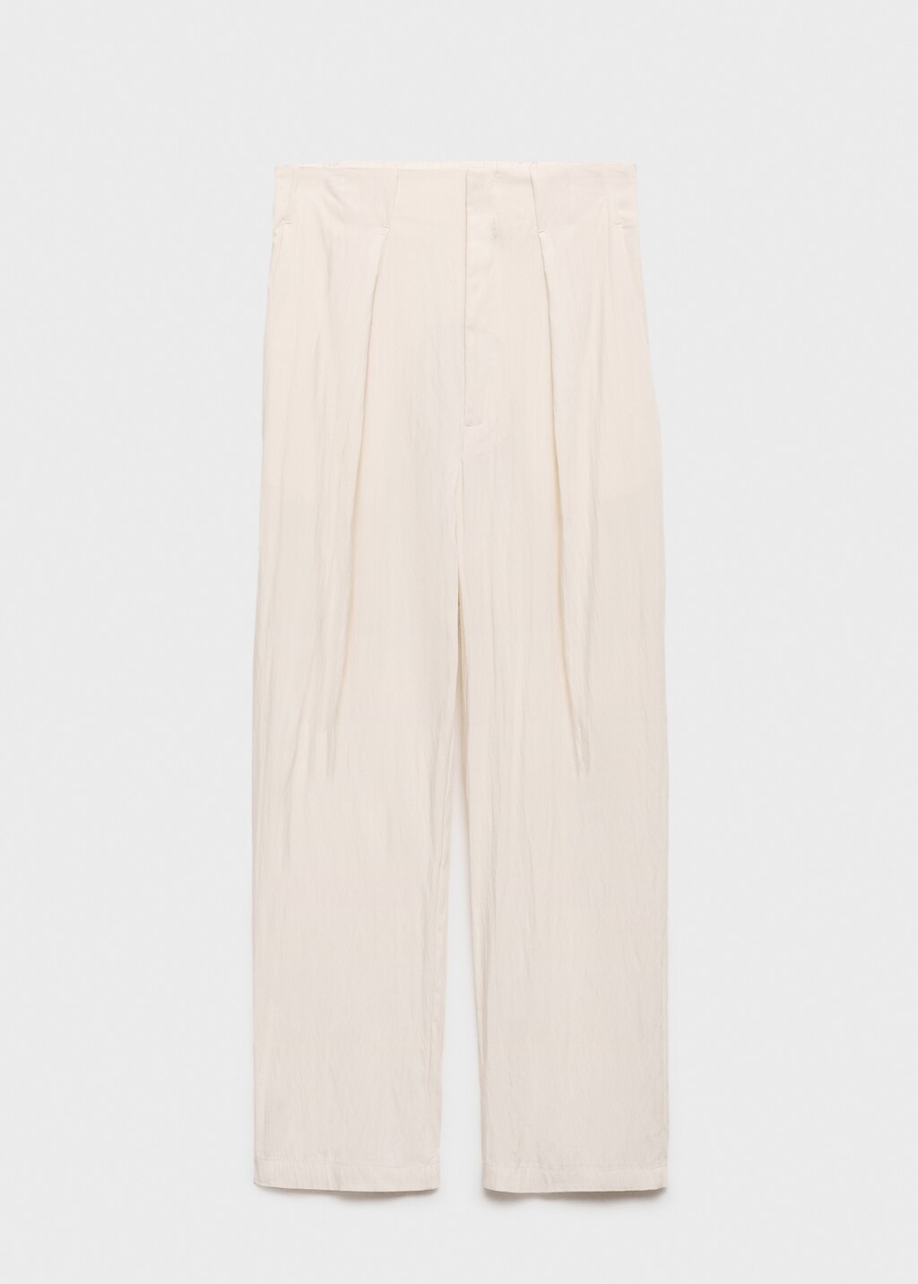 Textured crop trousers