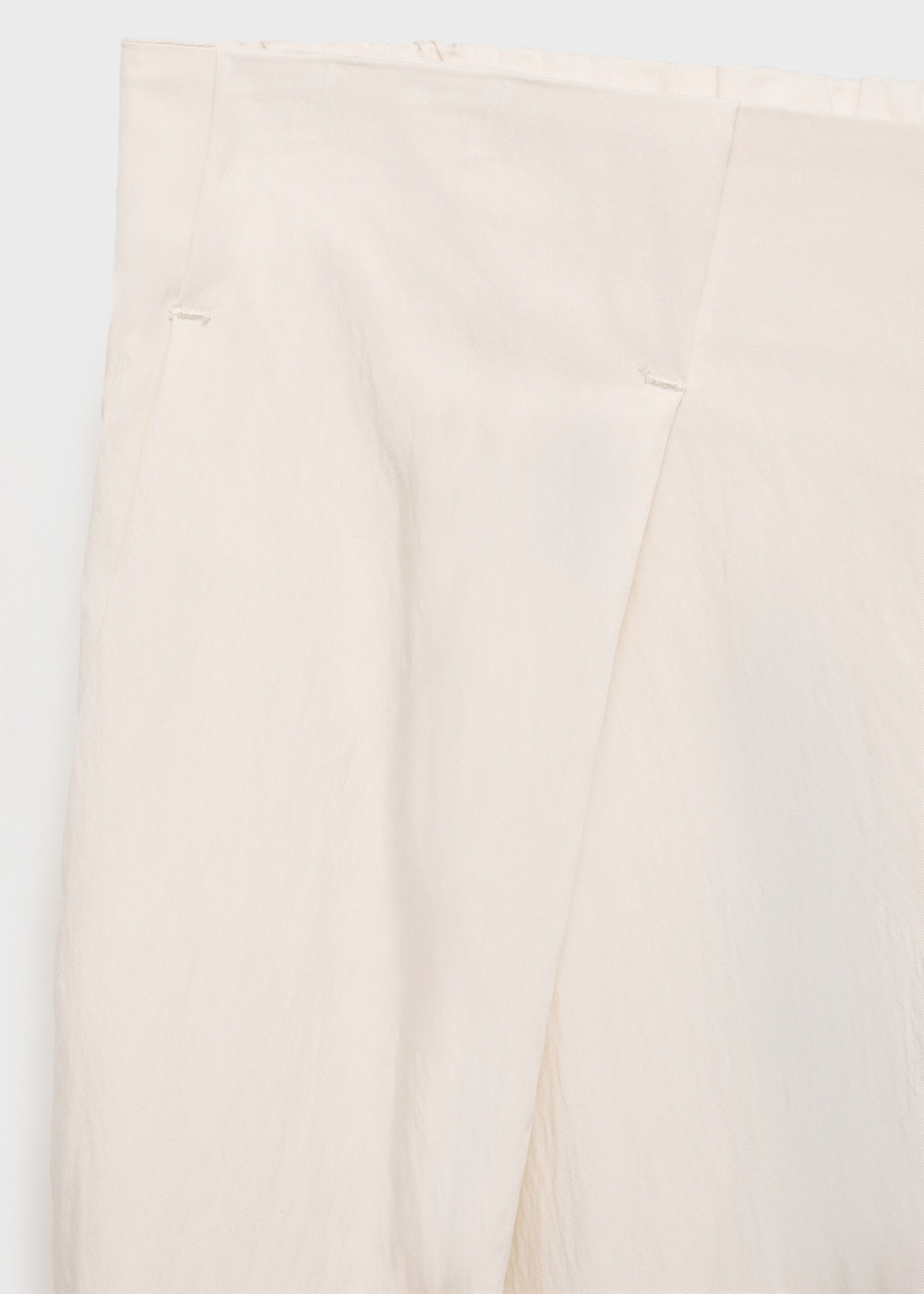 Textured crop trousers - Details of the article 0, Vanilla. Ref: 17081154-00.