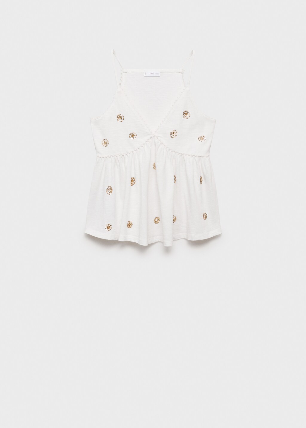トップス 00s Share Spilit Hand Embroidery Top EMBROIDERED STRAPPY TOP - Blue | ZARA United States