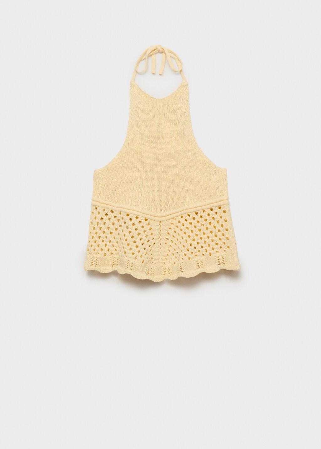 Halter-neck knitted top