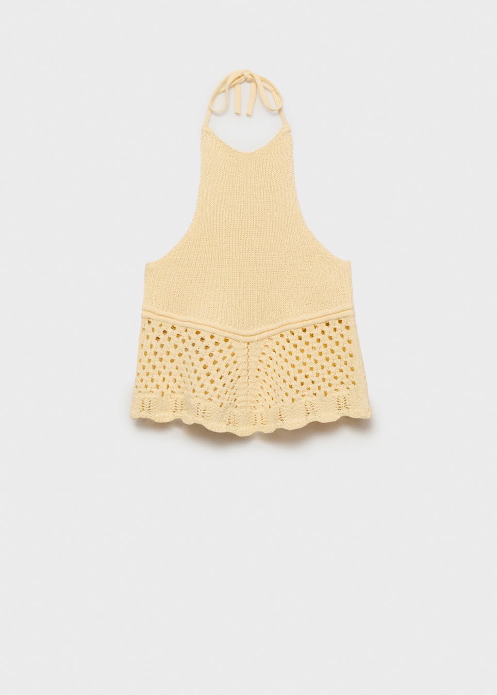Halter-neck knitted top