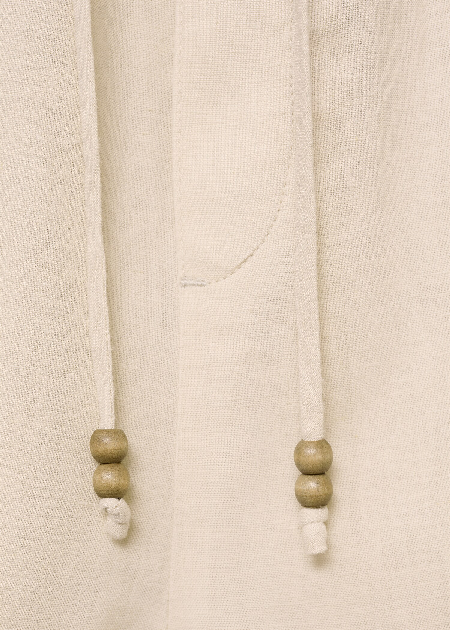 Shorts rectos lino cordón - Detalle del artículo 0