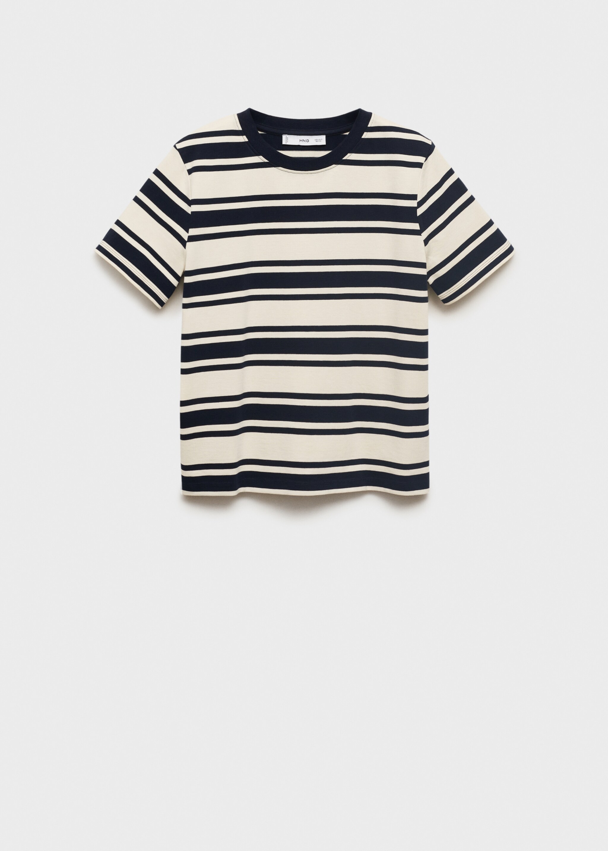 Contrasting collar cotton t-shirt - Article without model