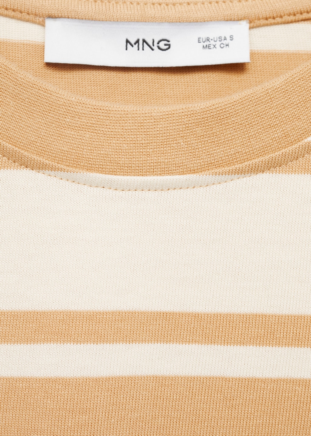 Contrasting collar cotton t-shirt