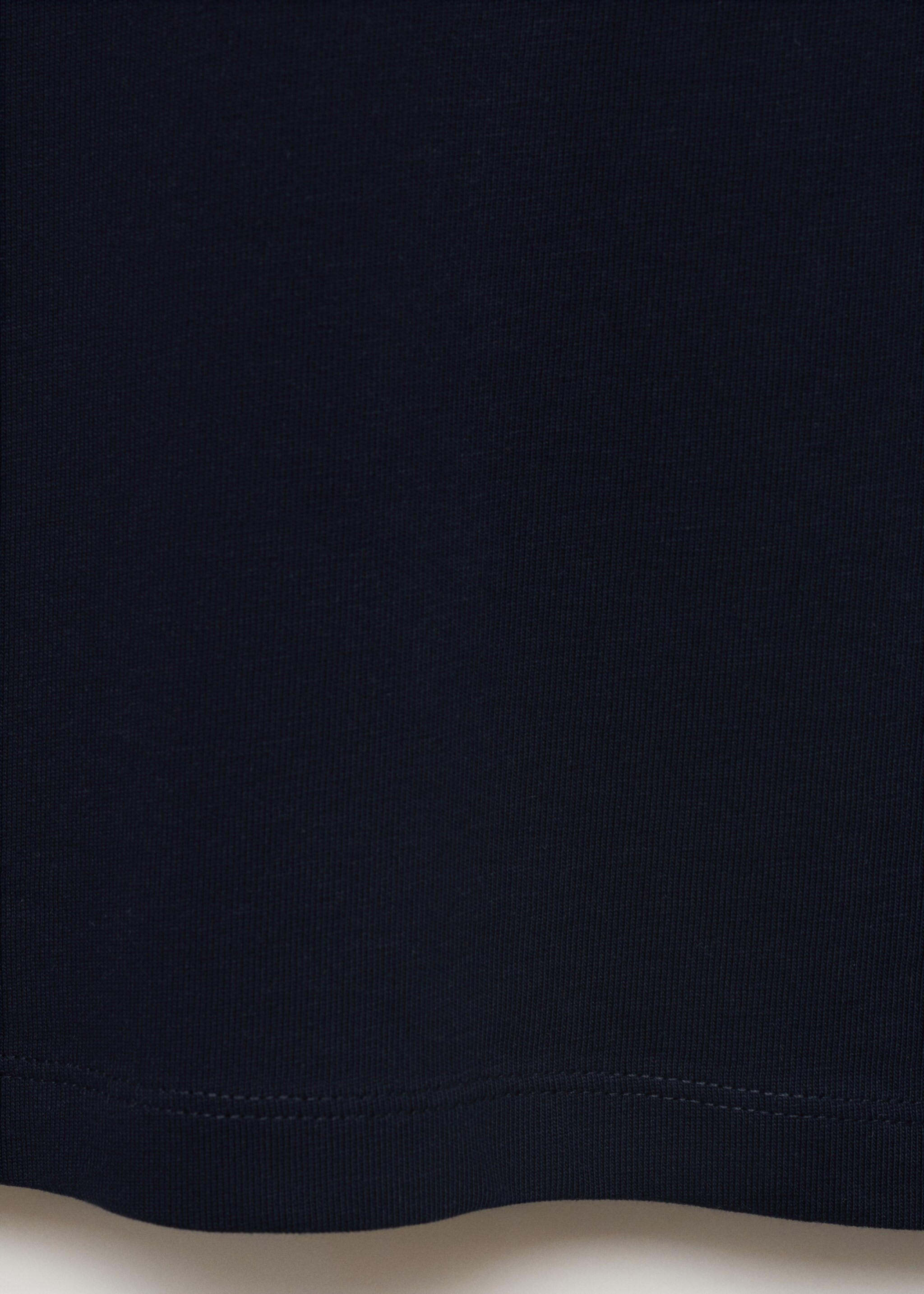 Contrasting collar cotton t-shirt - Details of the article 0