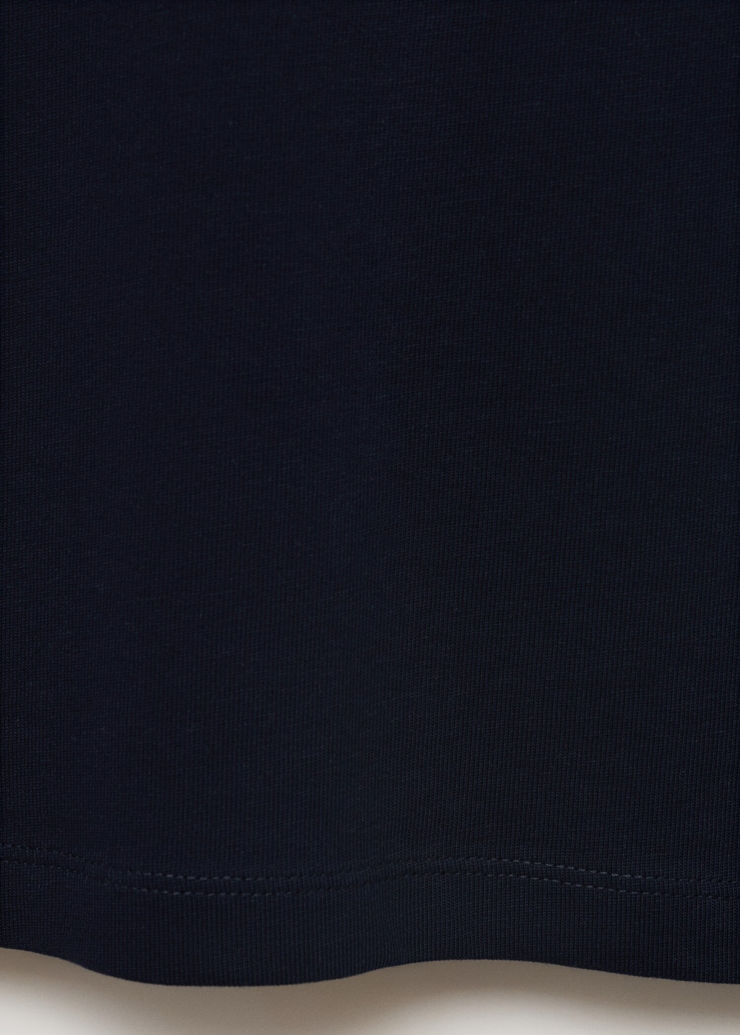 Contrasting collar cotton t-shirt - Details of the article 0