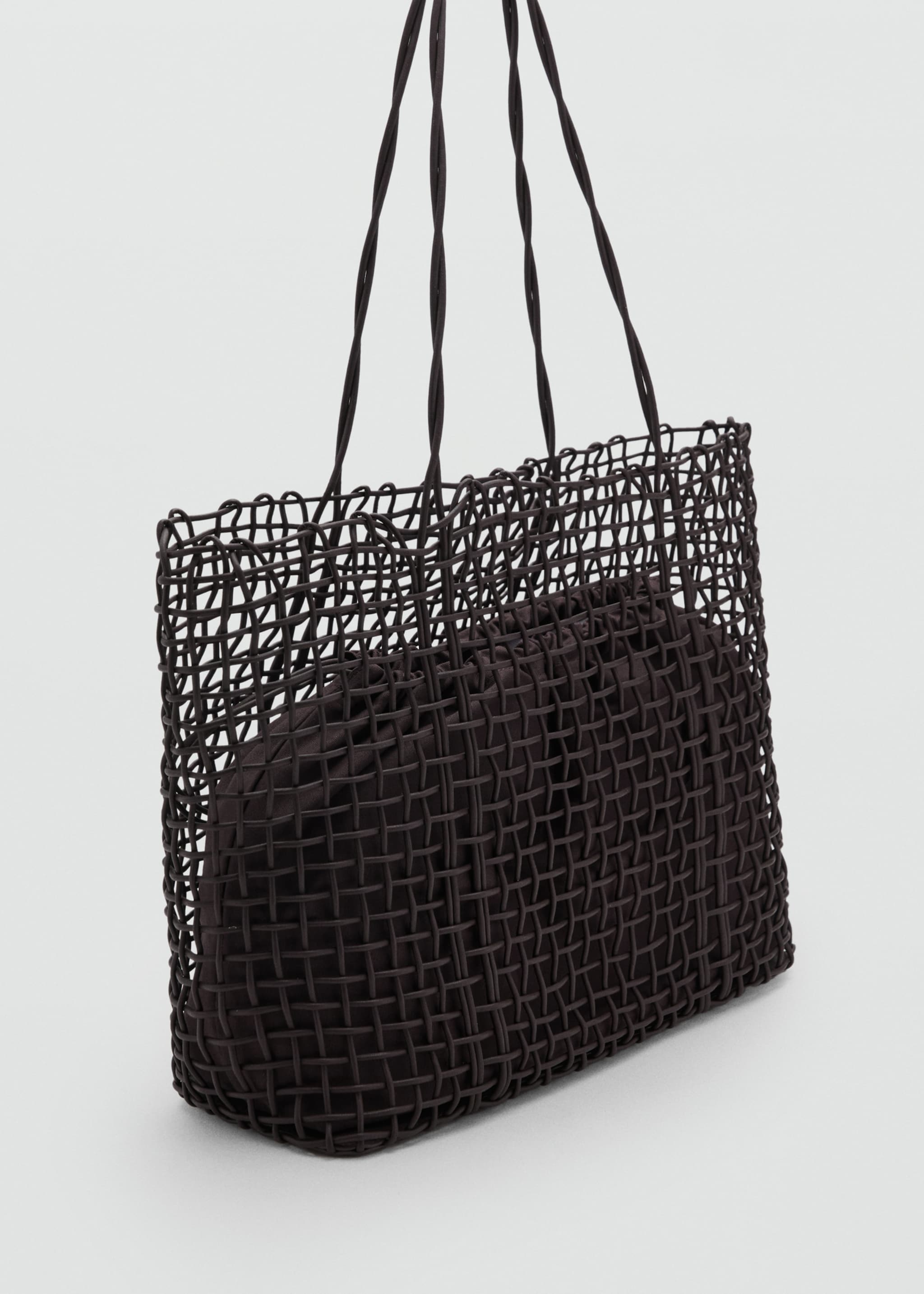 Shopper-Bag mit Flechtdesign - Mittlere Ansicht
