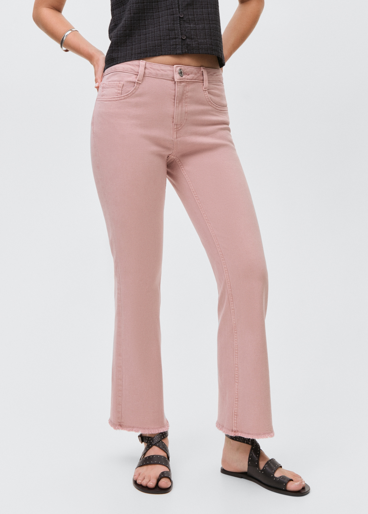 Frayed low-rise skinny jeans - Details of the article 6