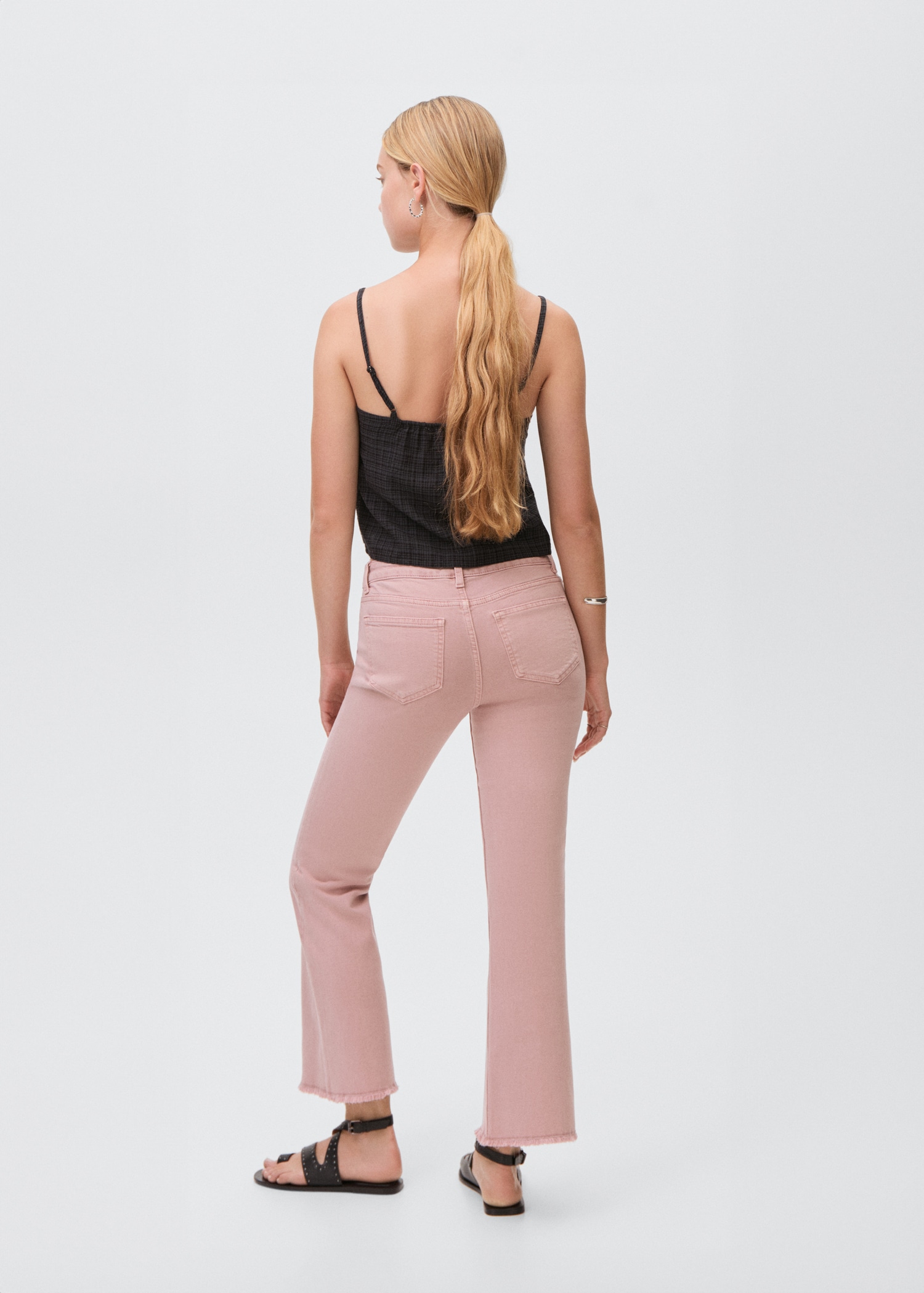 Frayed low-rise skinny jeans - Reverse of the article