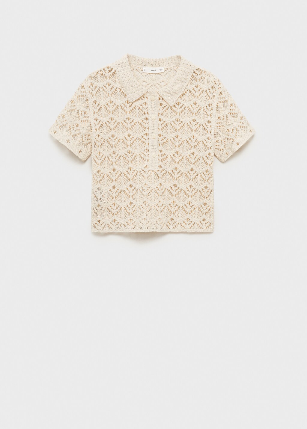 Short-sleeved crochet sweater - image 5