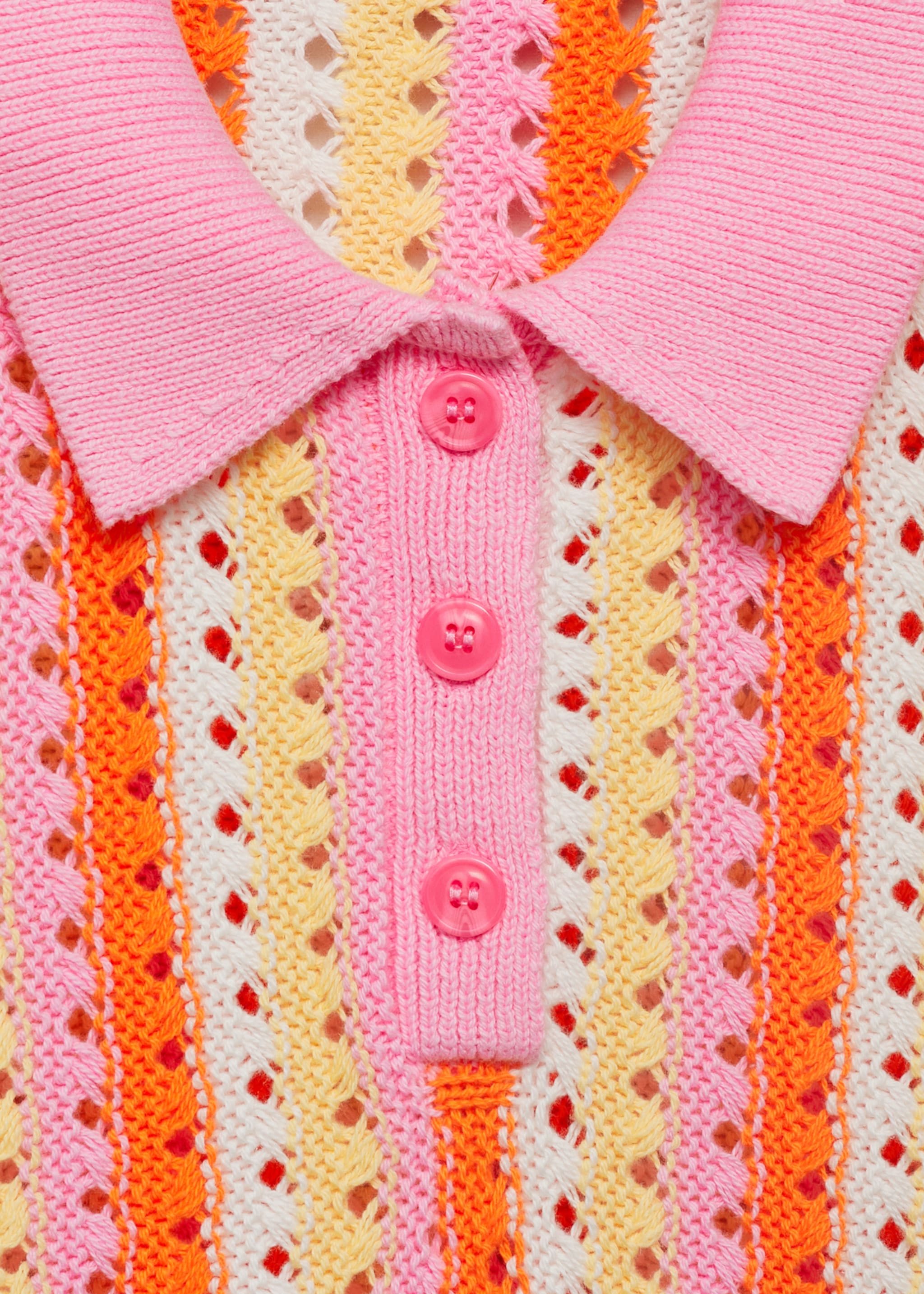 Camisola de croché com riscas bicolores - Pormenor do artigo 8