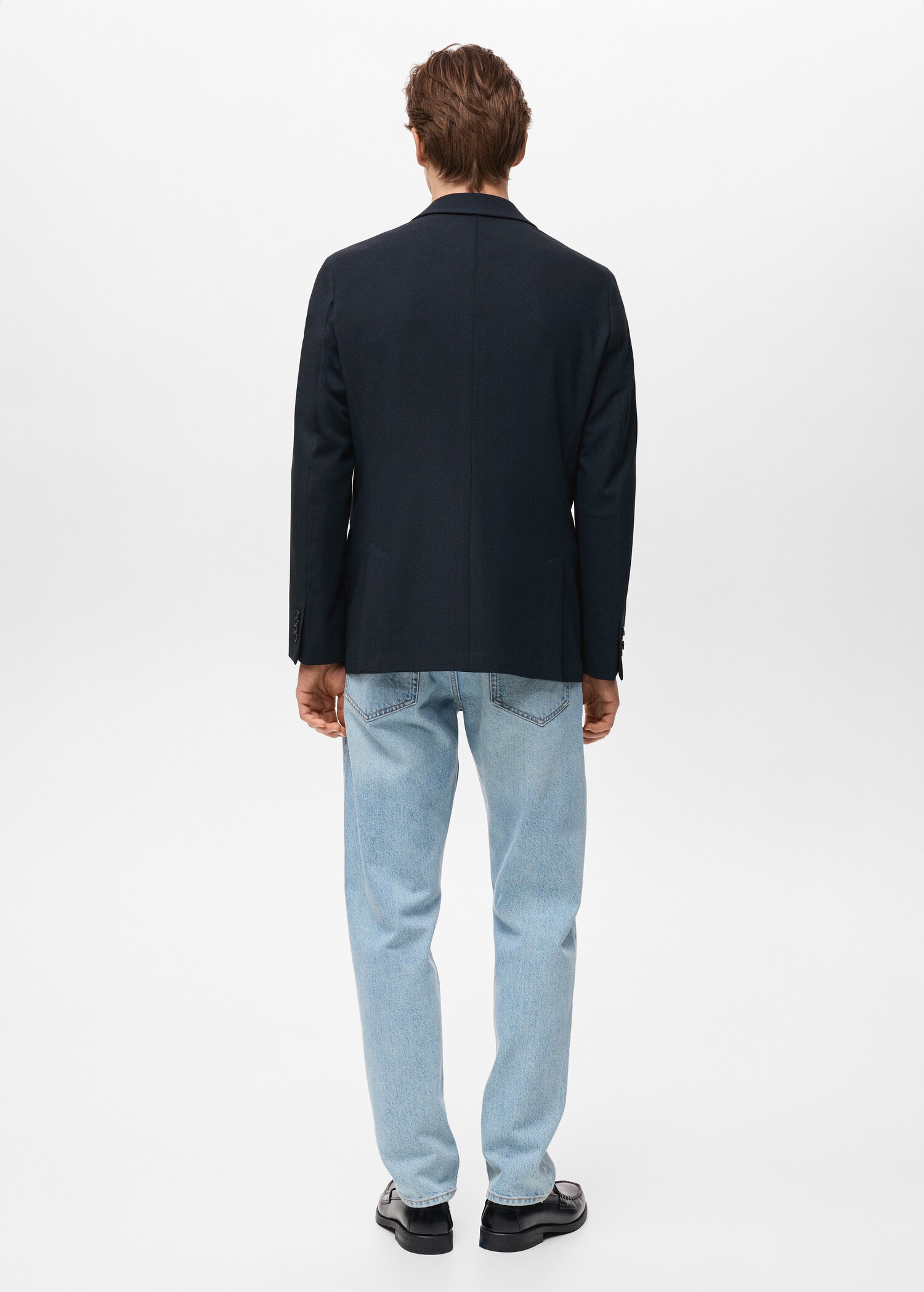 Verner slim-fit cotton blazer - Reverse of the article