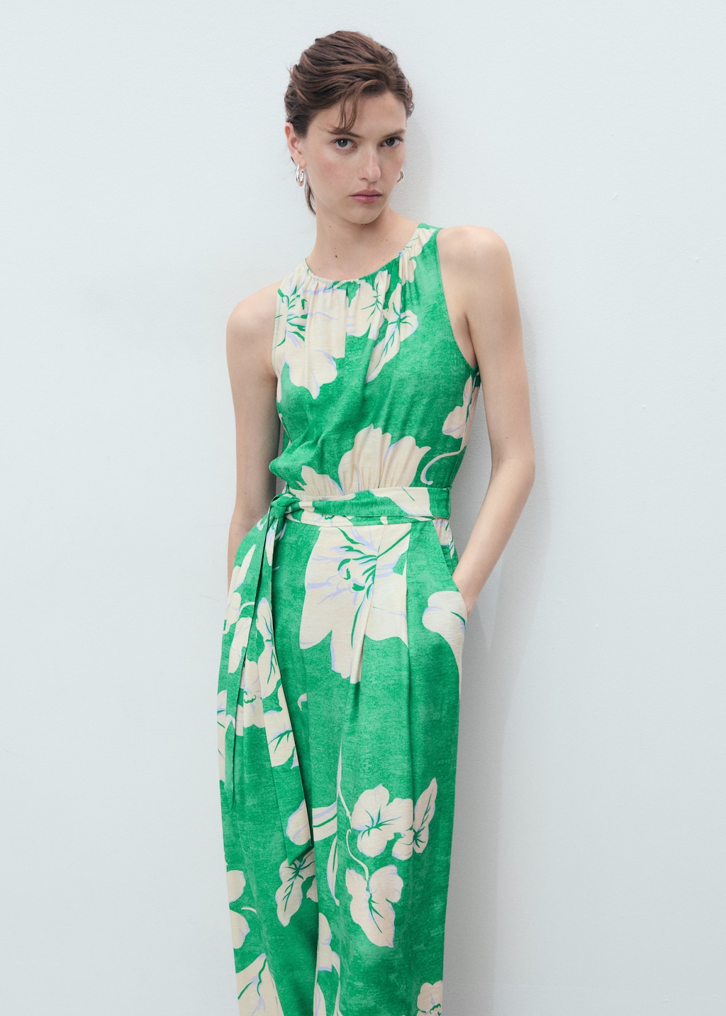 Mango Belt printed jumpsuit