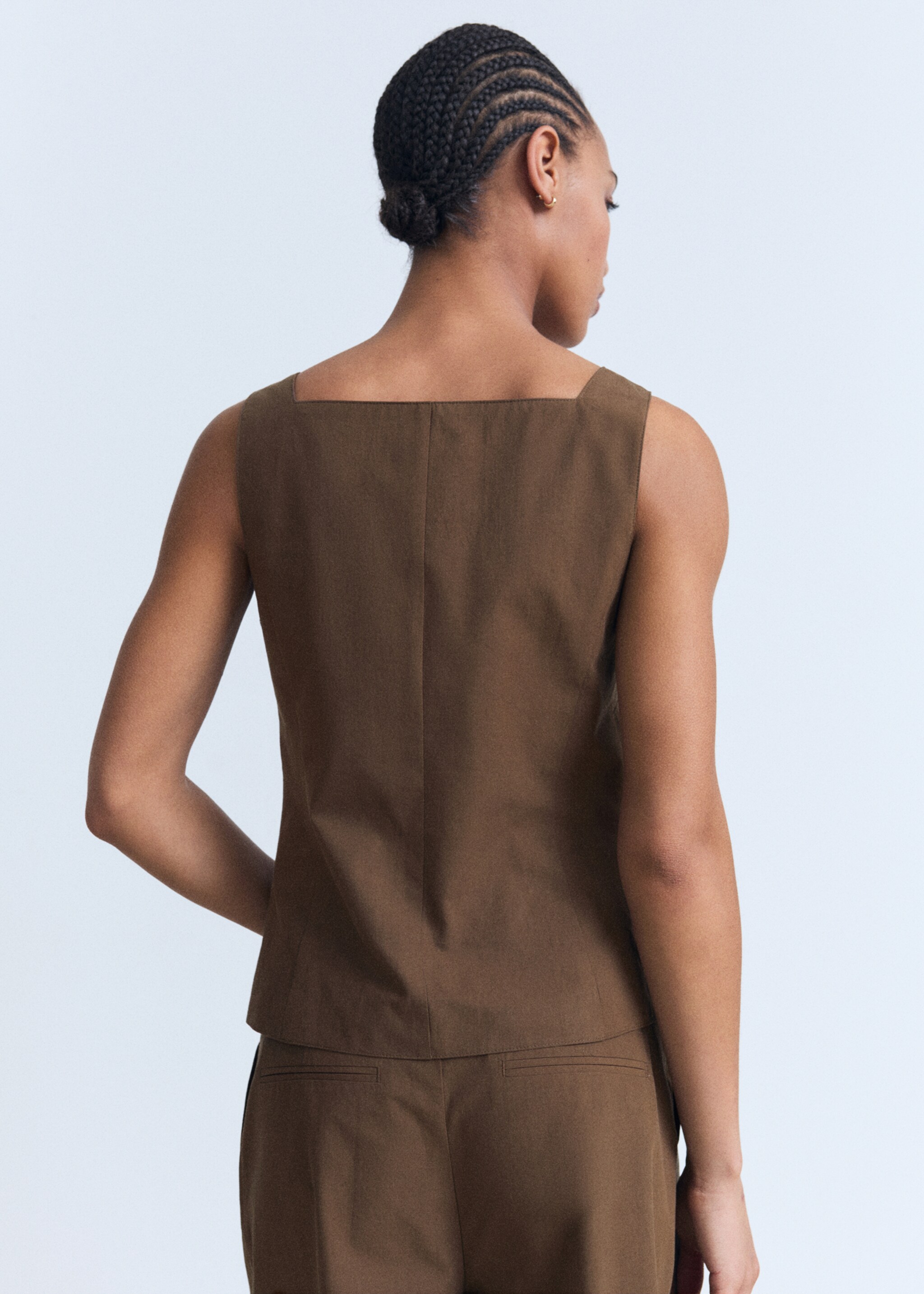 Cotton suit waistcoat - Reverse of the article