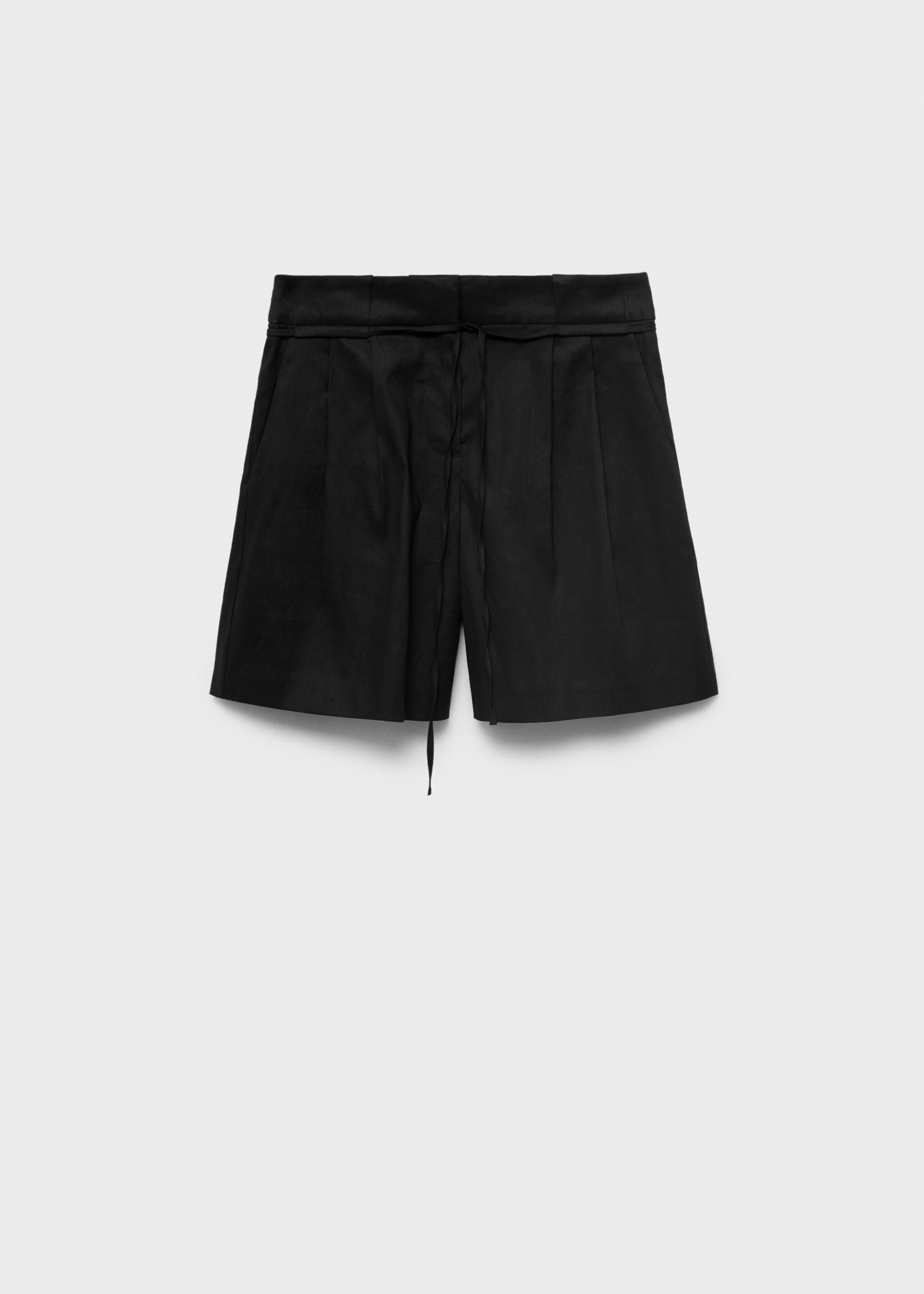 Linen shorts with bow and belt - Article without model