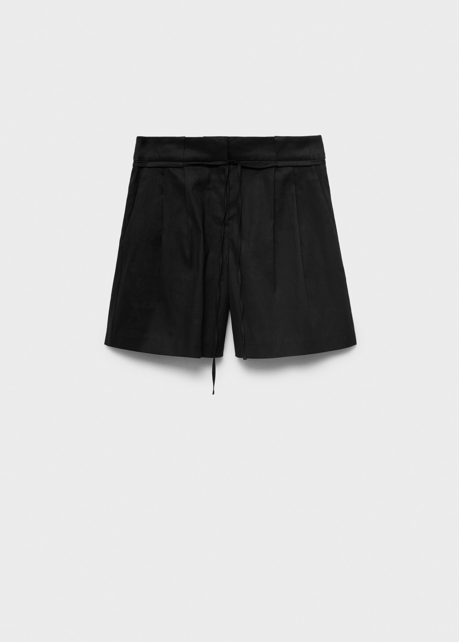 Linen shorts with bow belt - Article without model