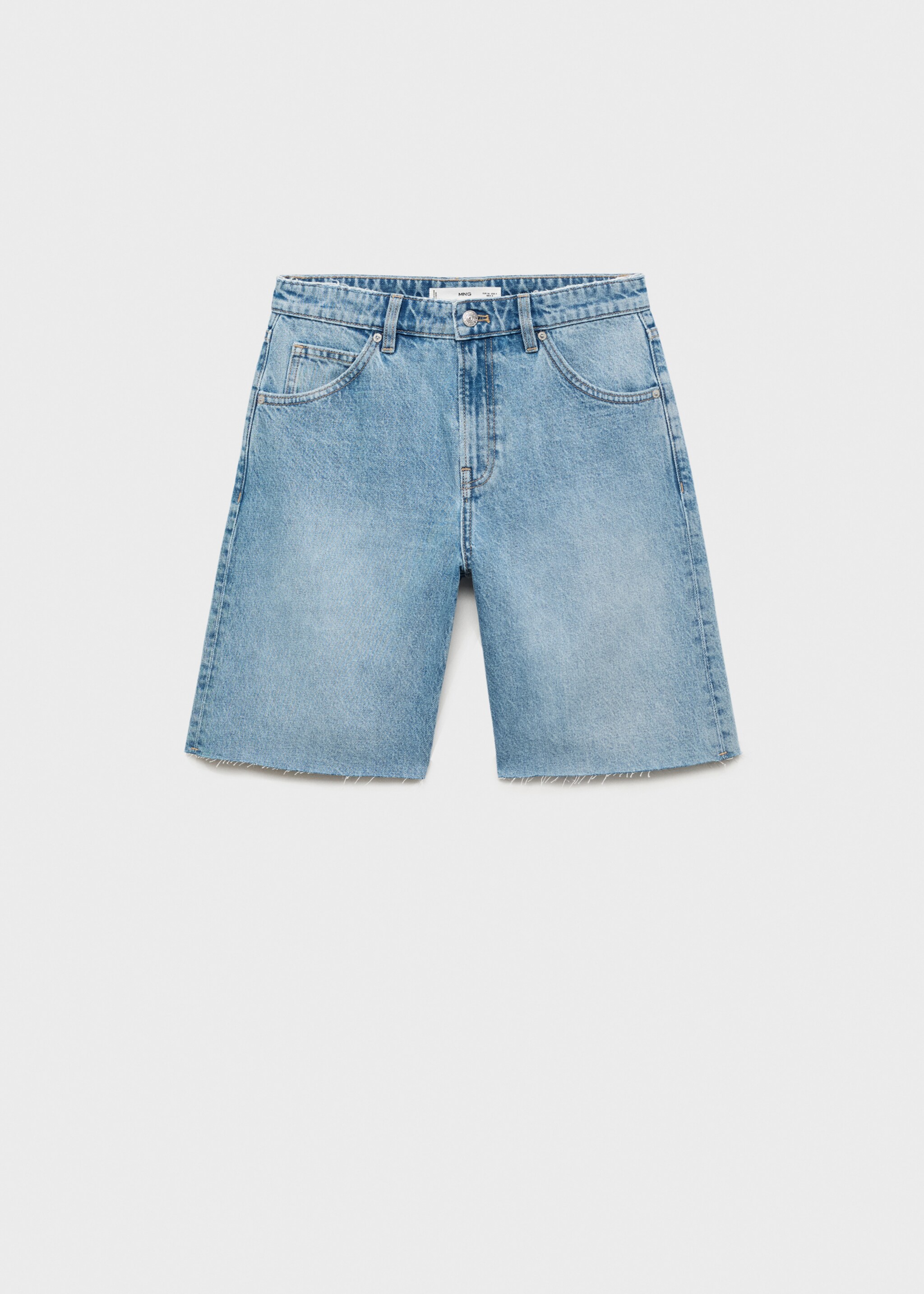 Frayed hem denim shorts - Article without model