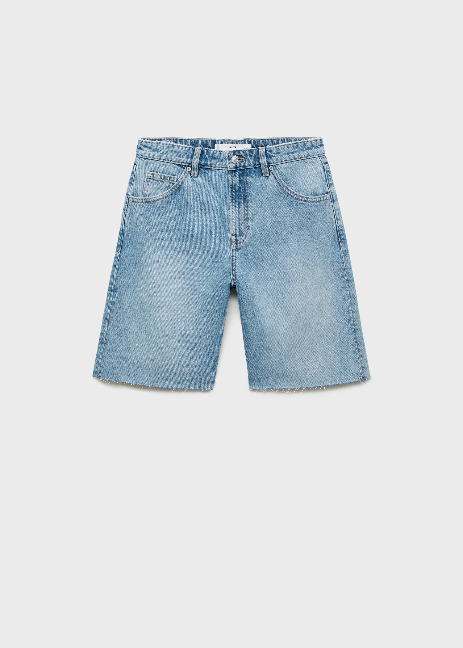 Frayed hem denim shorts - Article without model