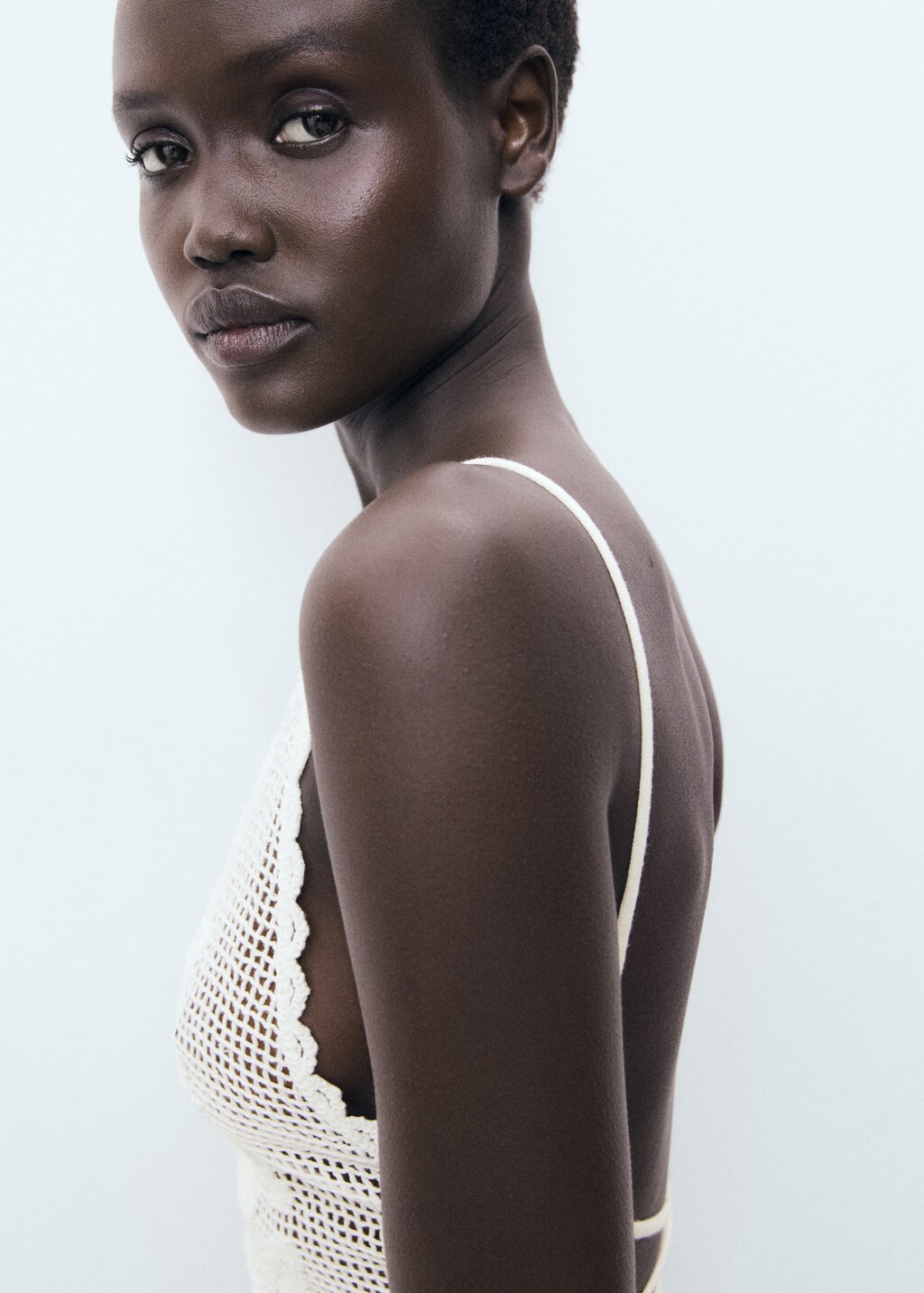 Open-back crochet top