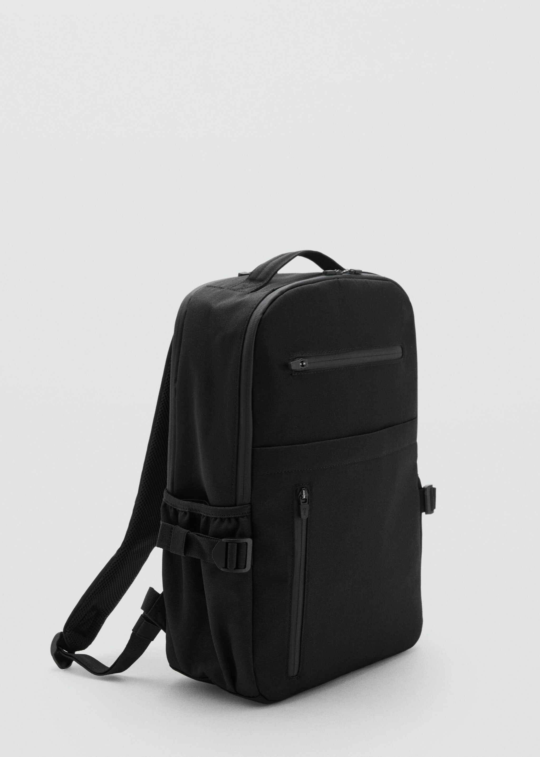 Black multi-purpose backpack - Medium plane