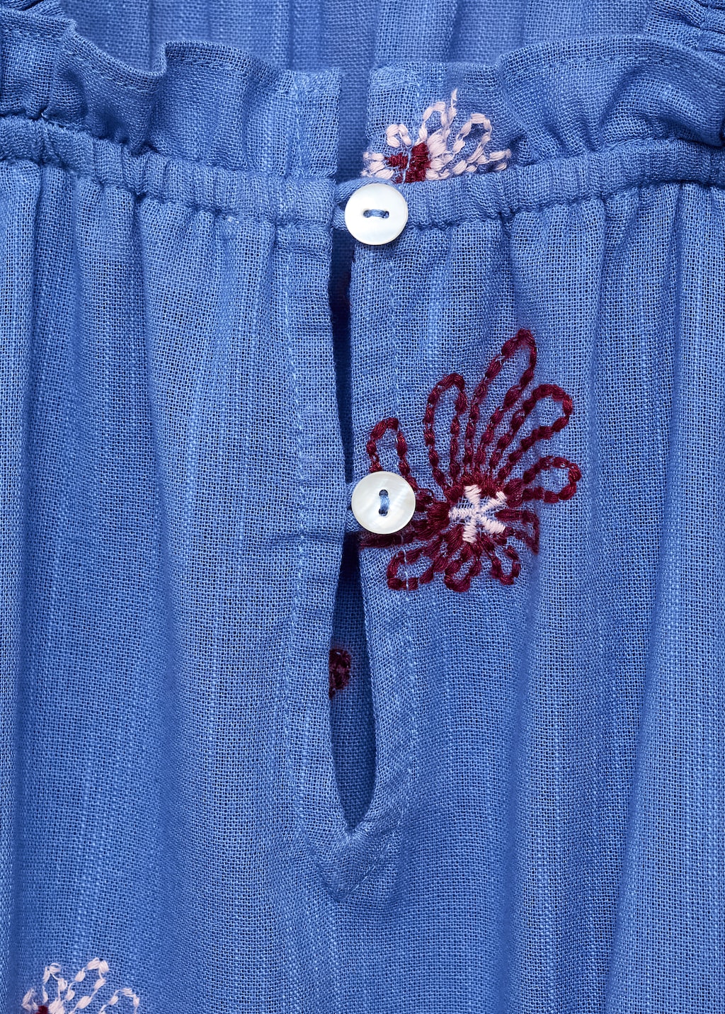 Floral embroidery dress