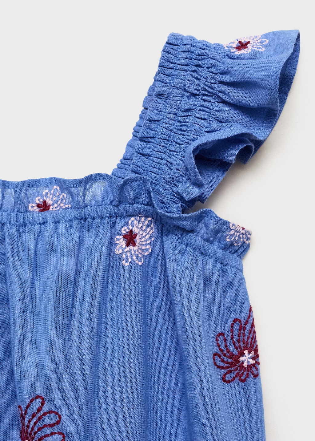 Floral embroidery dress