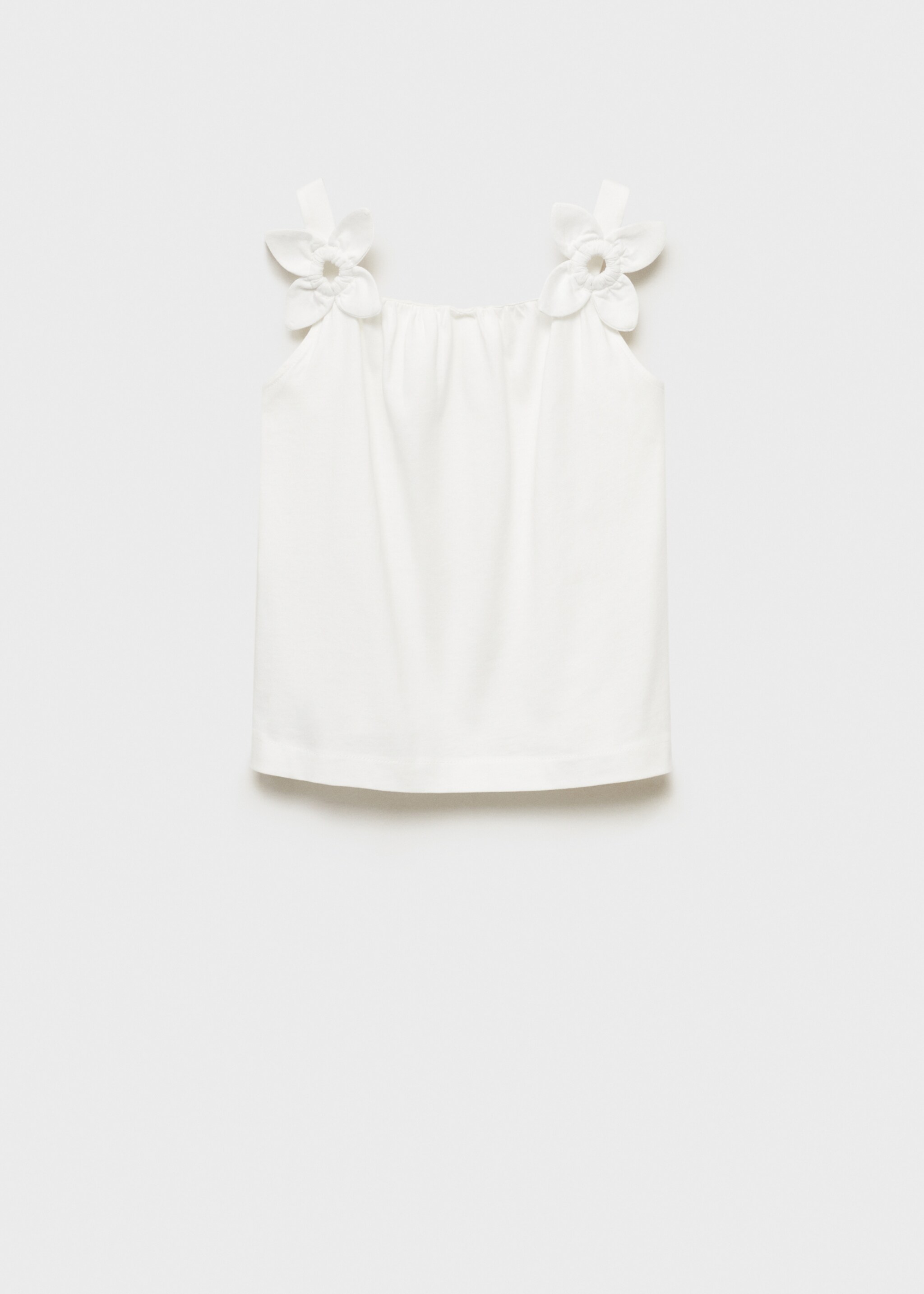 Baumwoll-T-Shirt mit Blumendetail - Artikel ohne Model