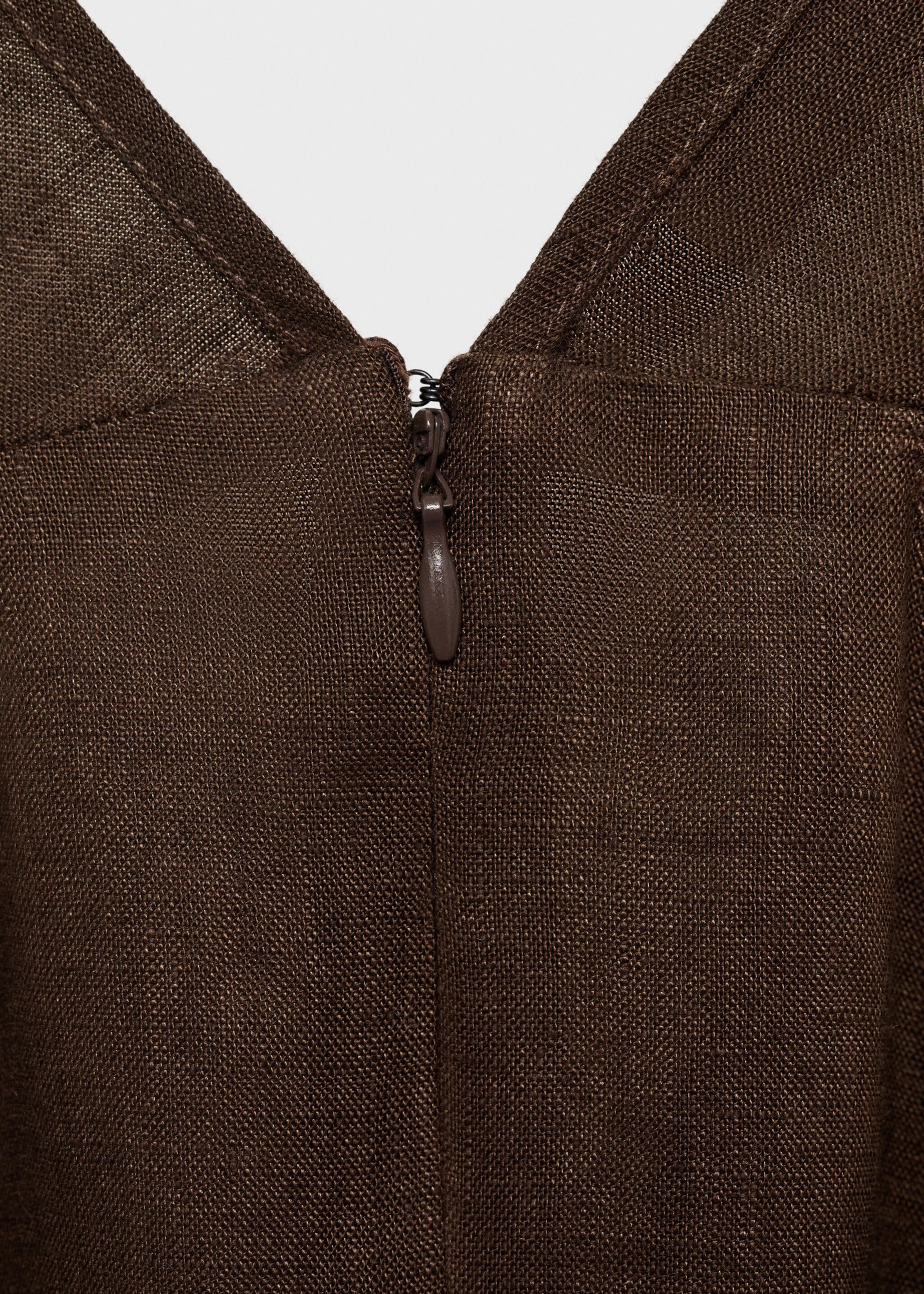 Vestido lino cinturón - Detalle del artículo 0