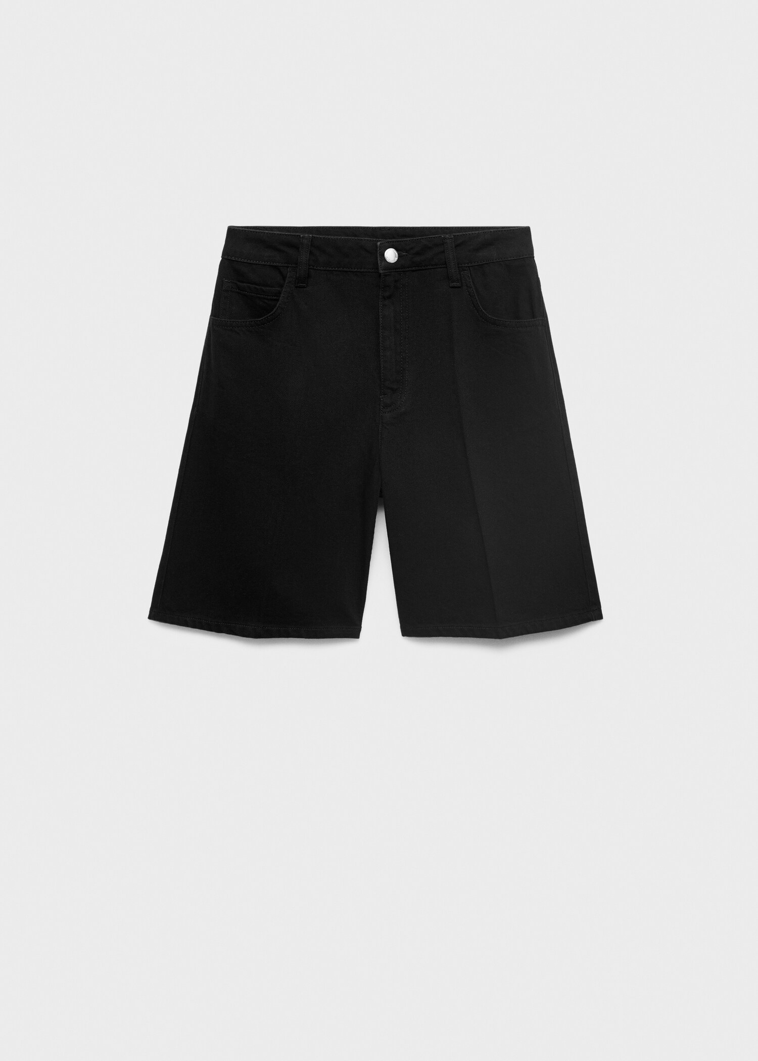 Bermuda en jean droit taille haute - Article sans modèle