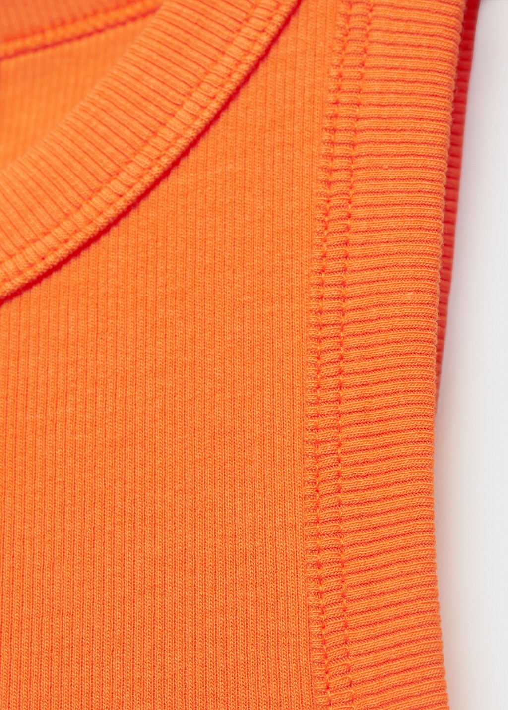 Ribbed cotton-blend top